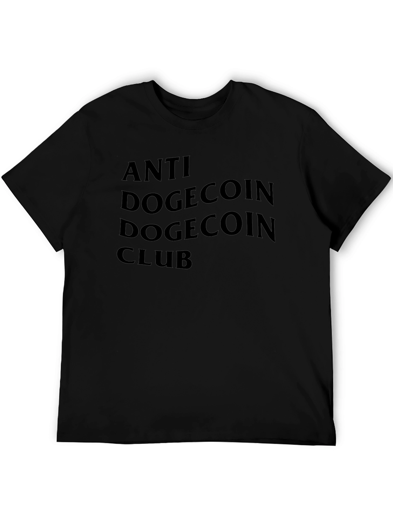 Anti DogeCoin Club Black T-Shirt