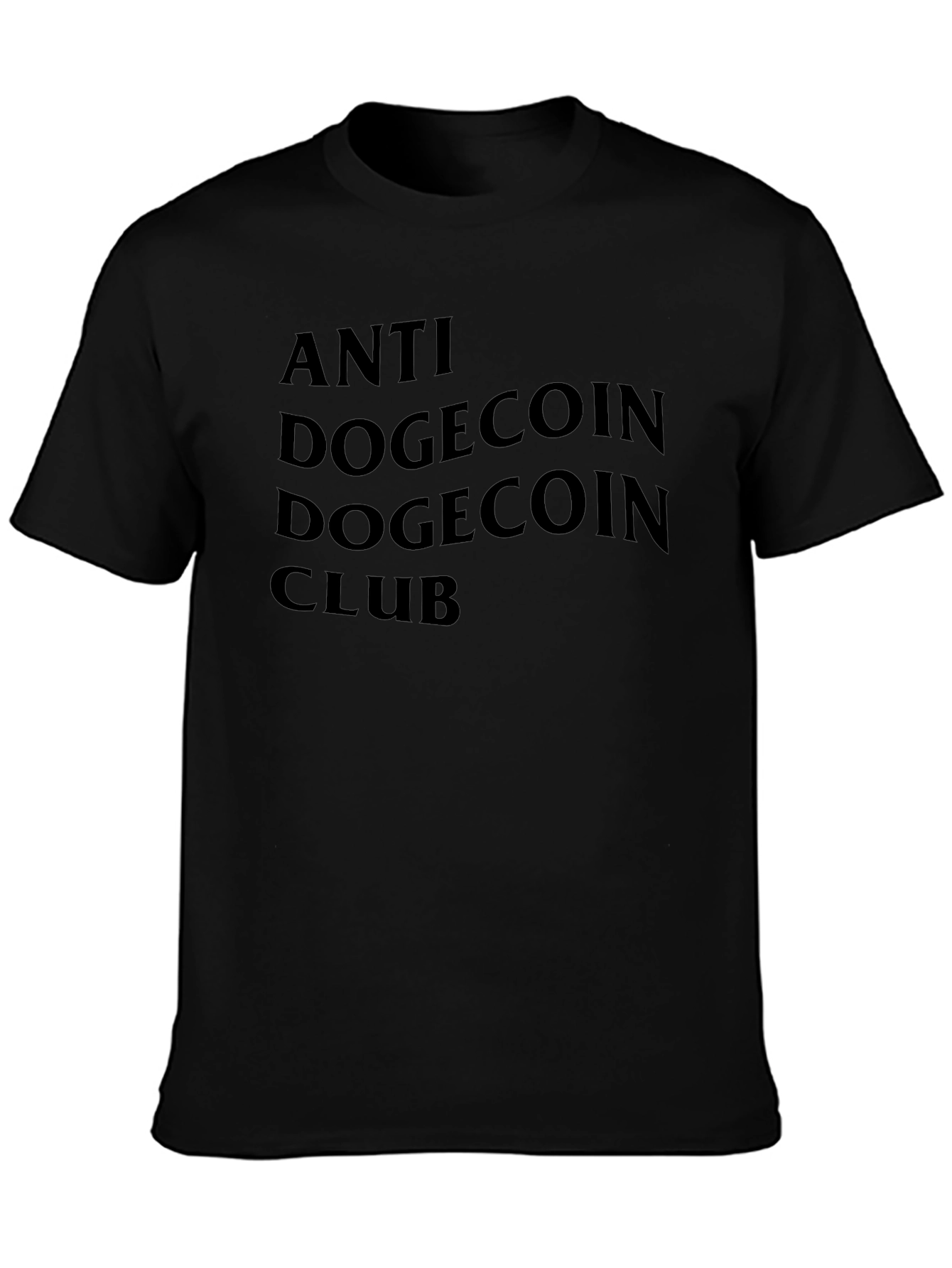 Anti DogeCoin Club Black T-Shirt