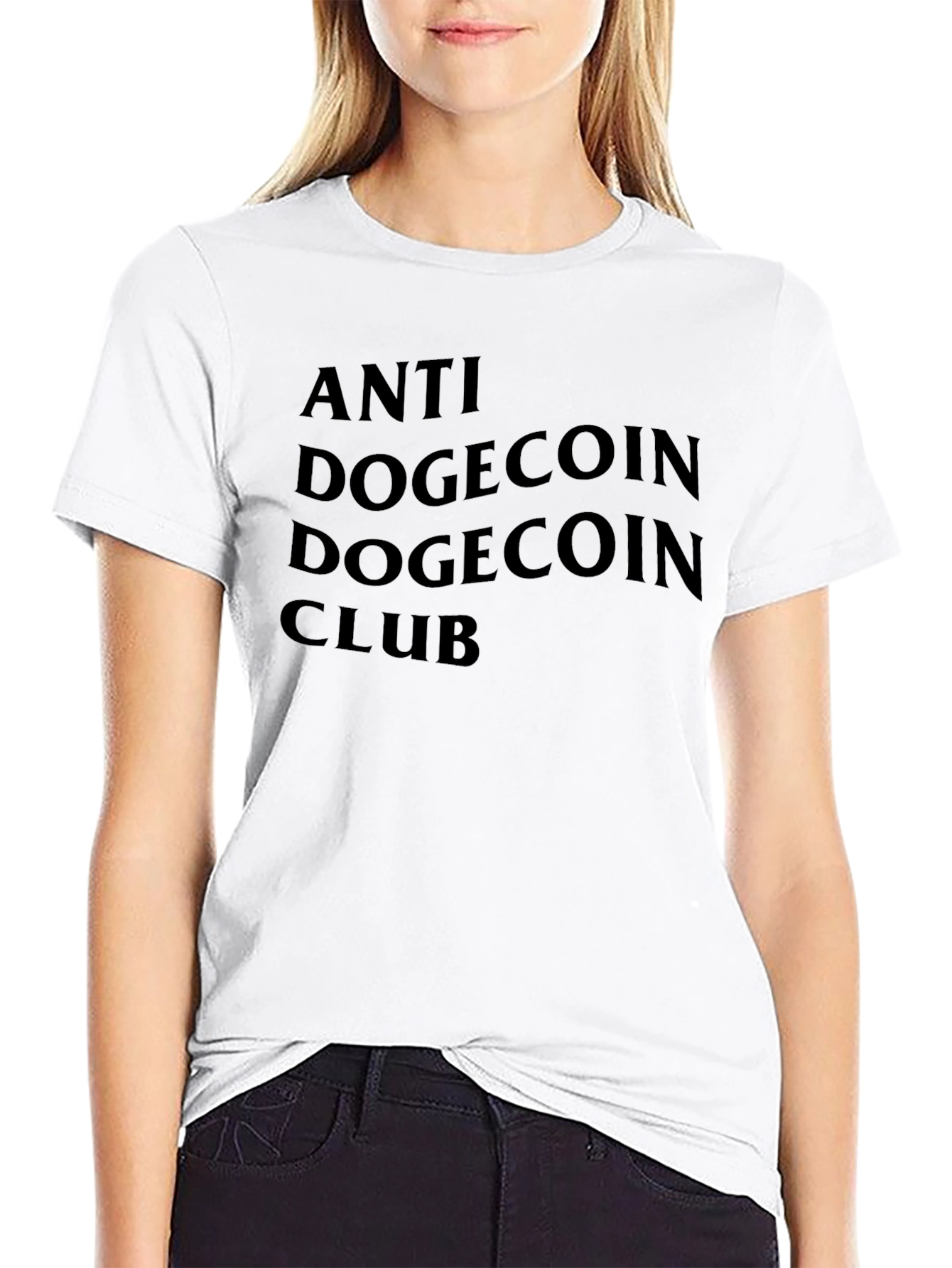 Anti DogeCoin Club Black T-Shirt