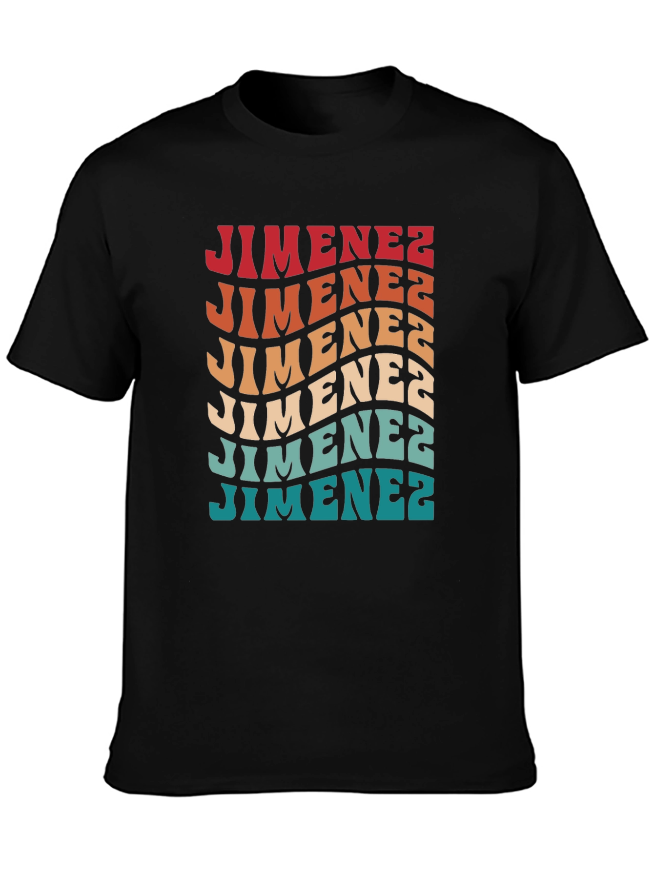 Retro Jimenez T-Shirt - Groovy Personalized Name Tee
