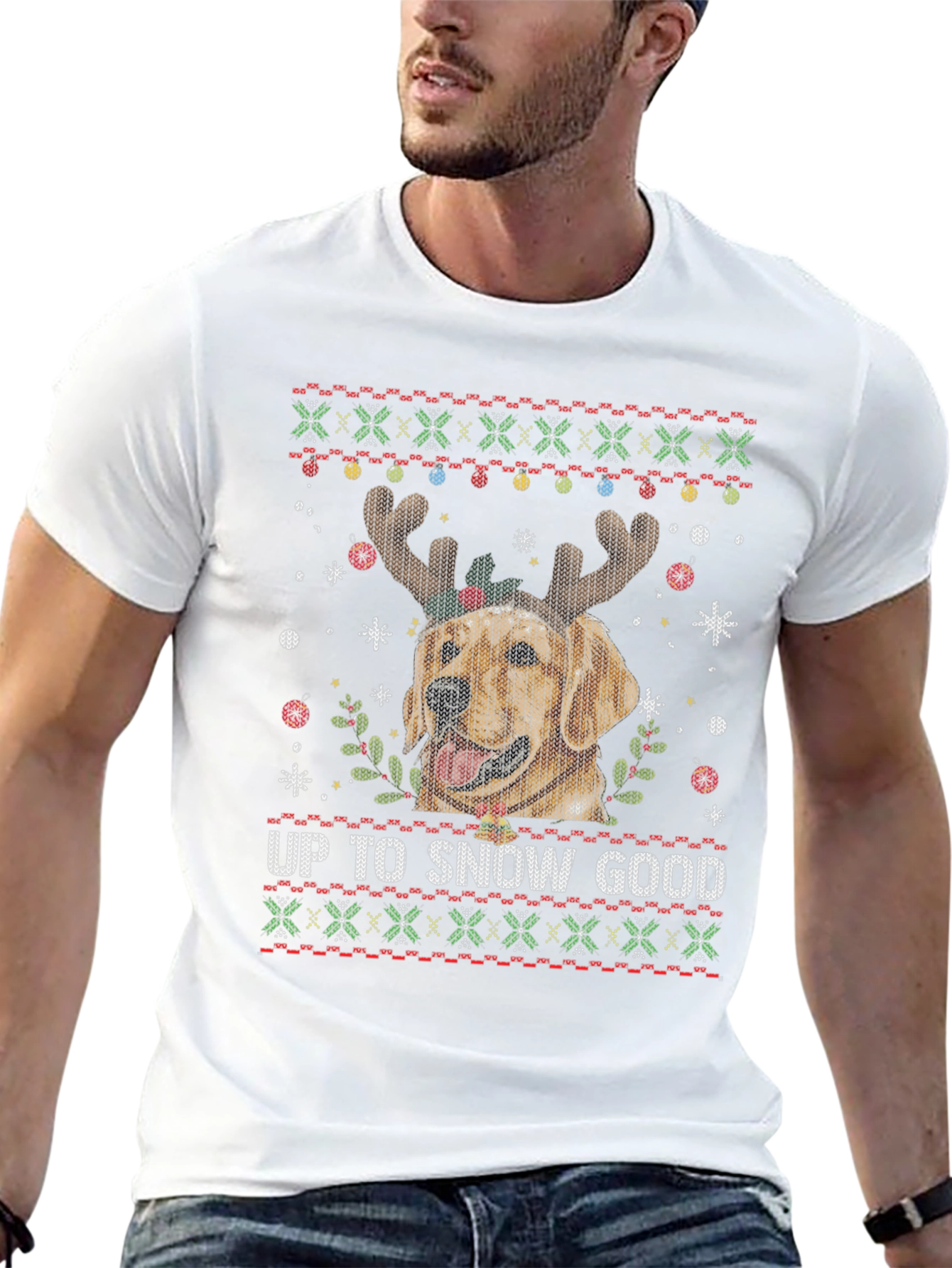 Up To Snow Good Dog Christmas Graphic Tee