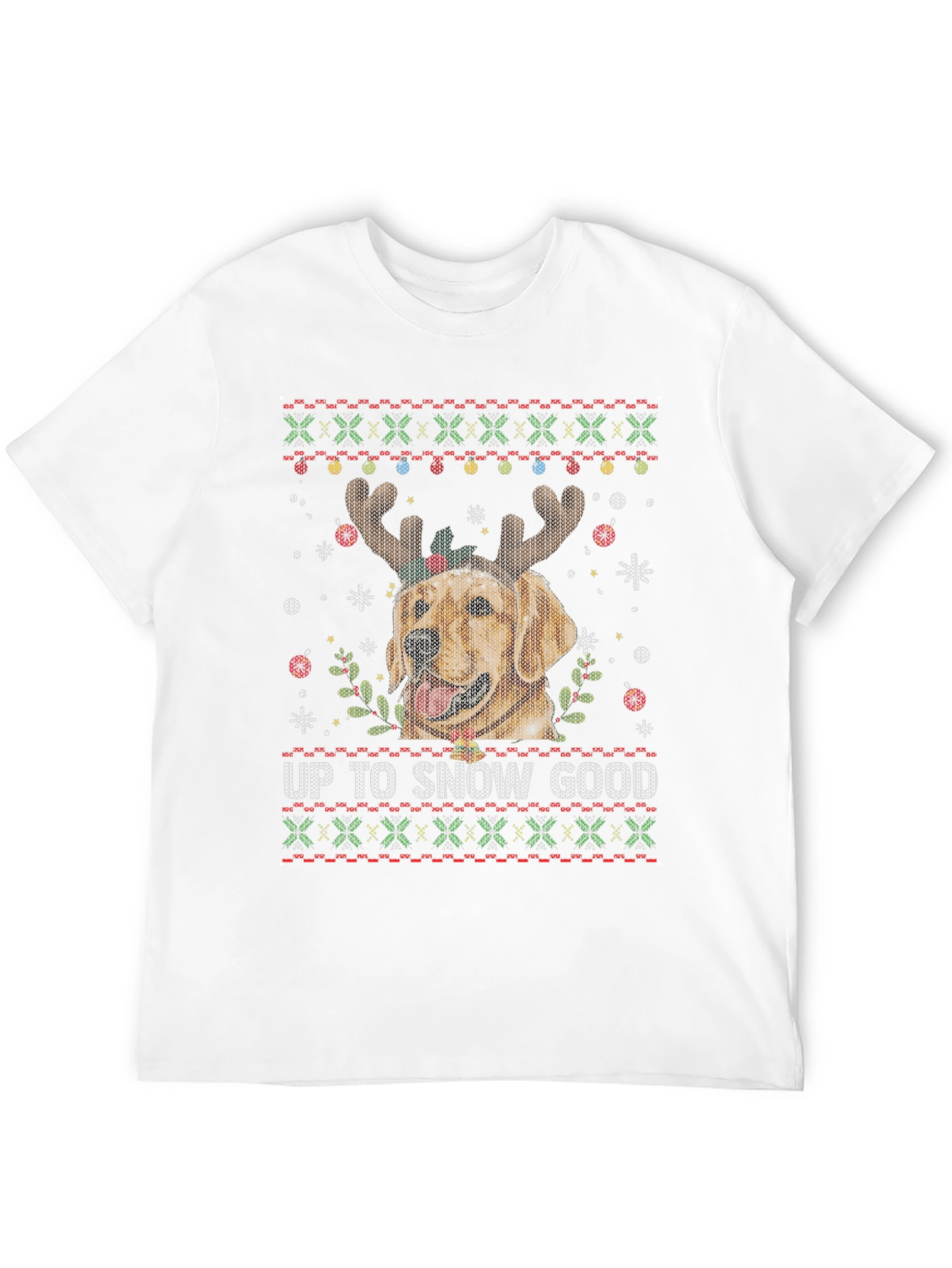Up To Snow Good Dog Christmas Graphic Tee