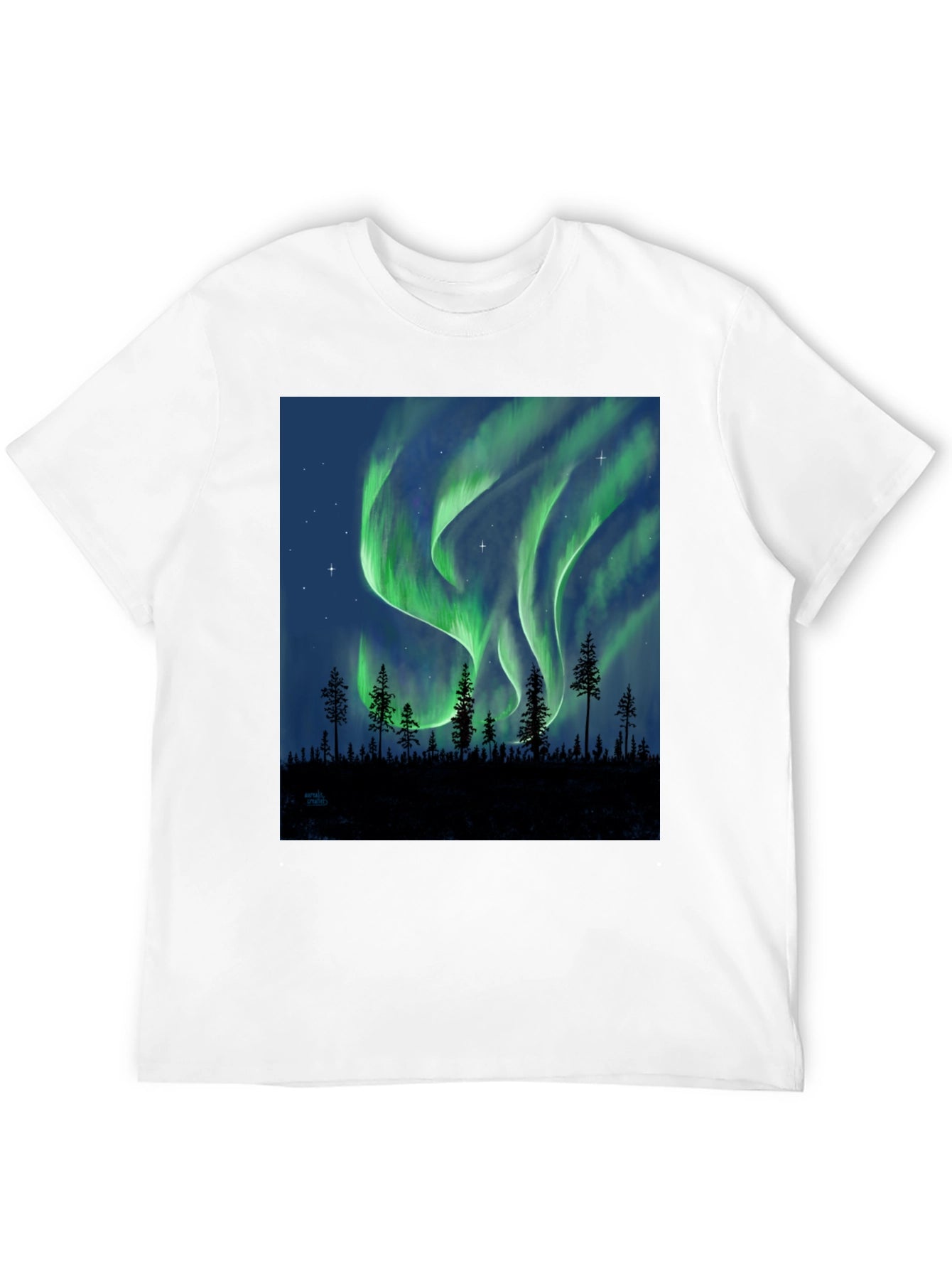 Aurora Borealis Forest T-Shirt