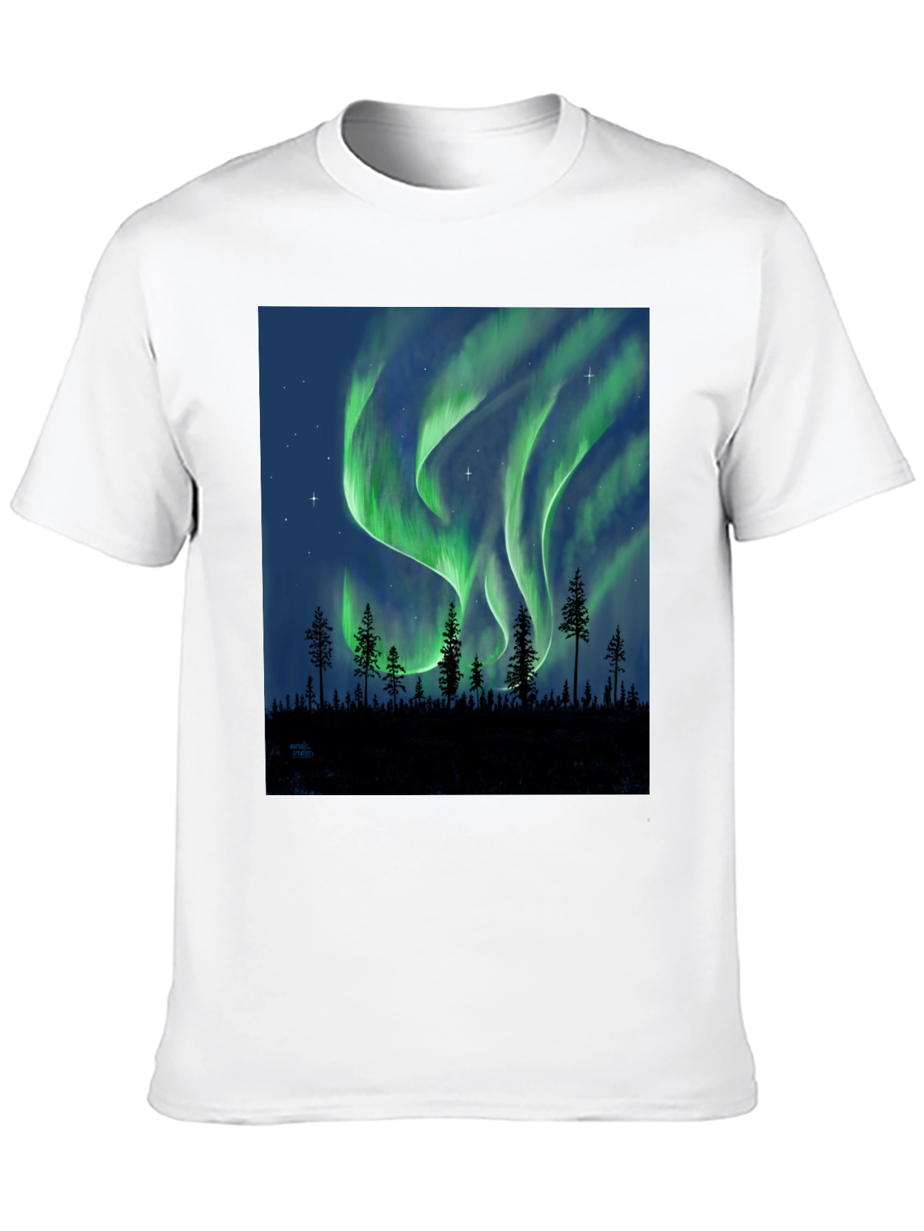 Aurora Borealis Forest T-Shirt