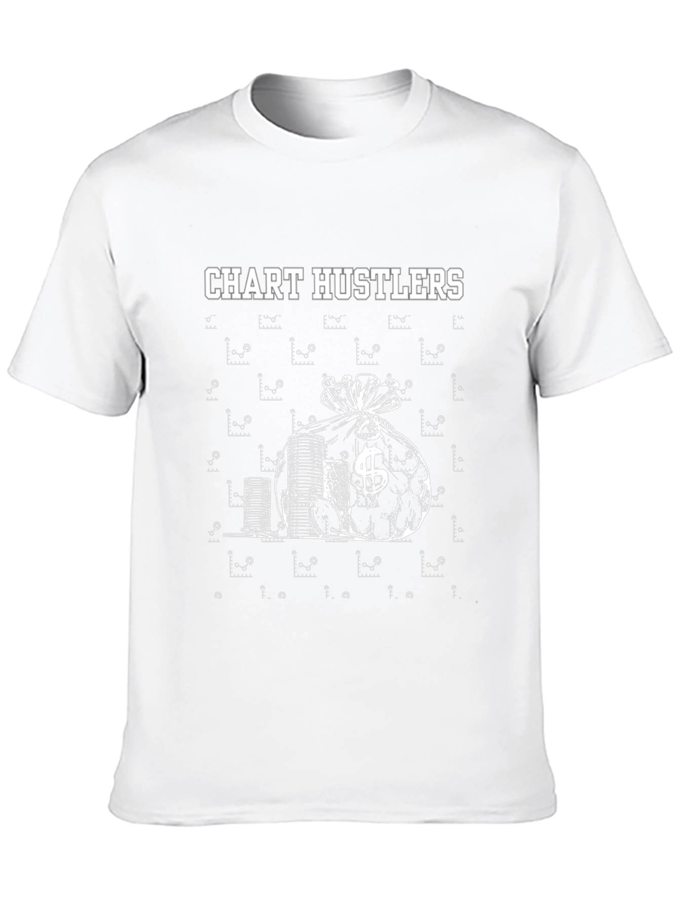 Chart Hustlers Graphic Tee - Black Cotton T-Shirt