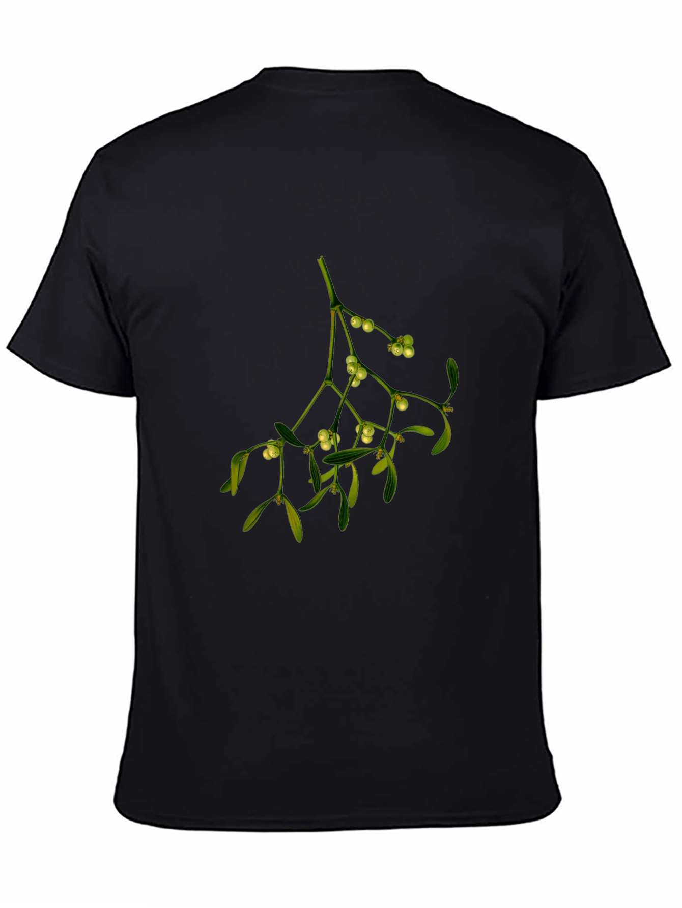 Mistletoe Graphic Black T-Shirt