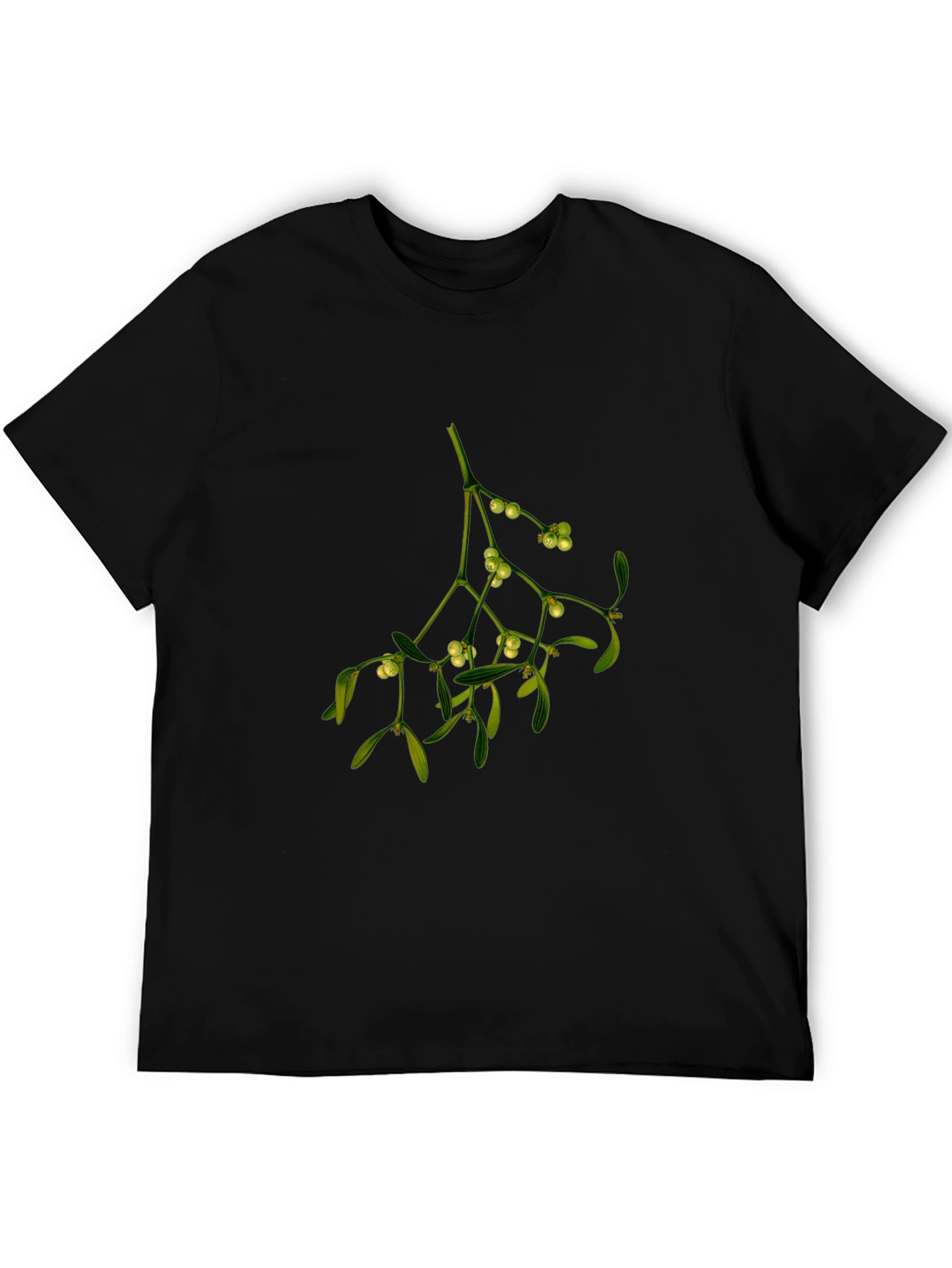 Mistletoe Graphic Black T-Shirt