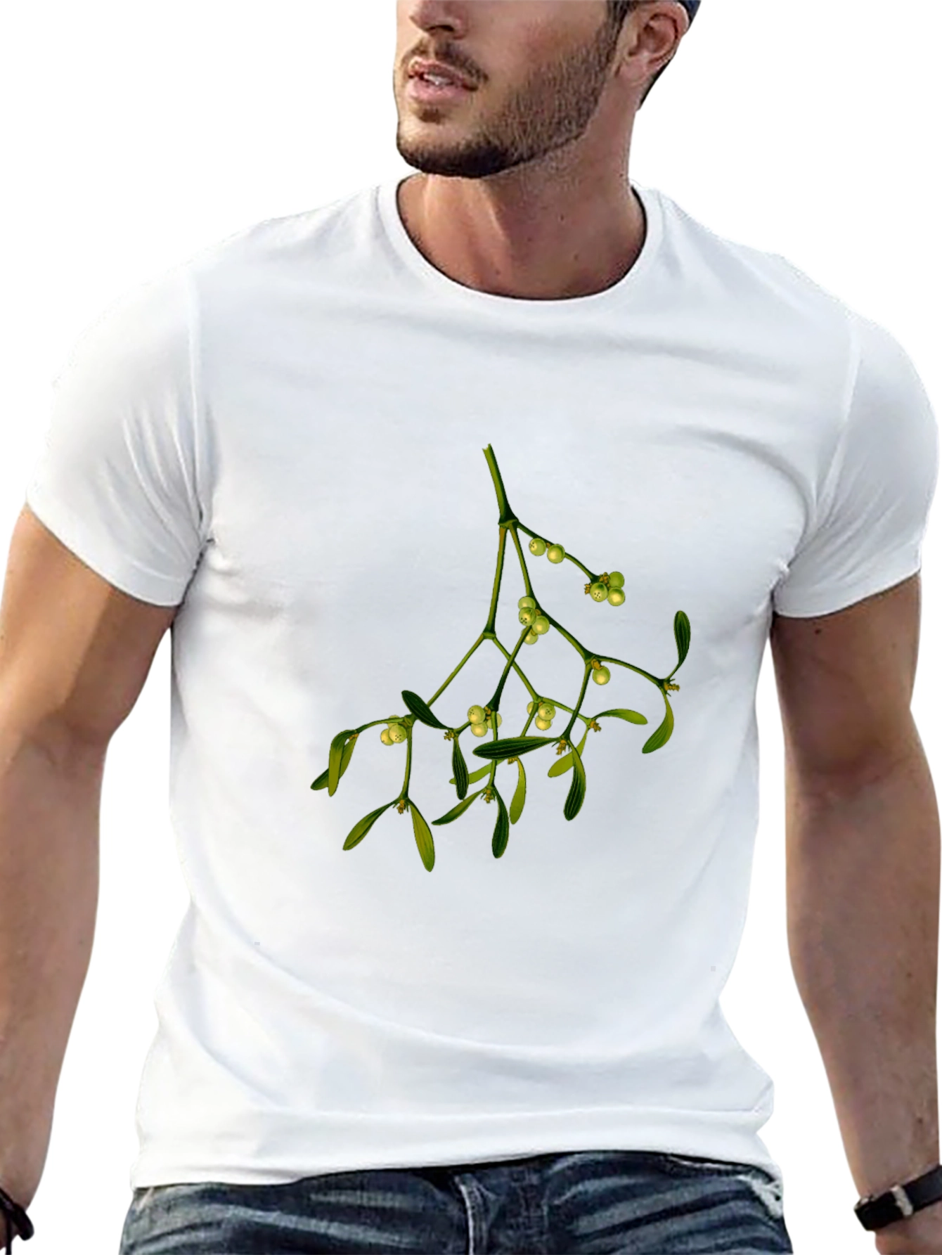 Mistletoe Graphic Black T-Shirt
