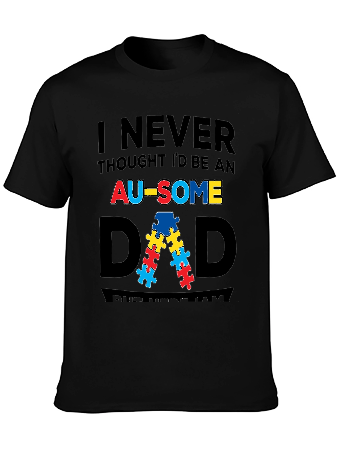 Awesome Autism Awareness Dad T-Shirt