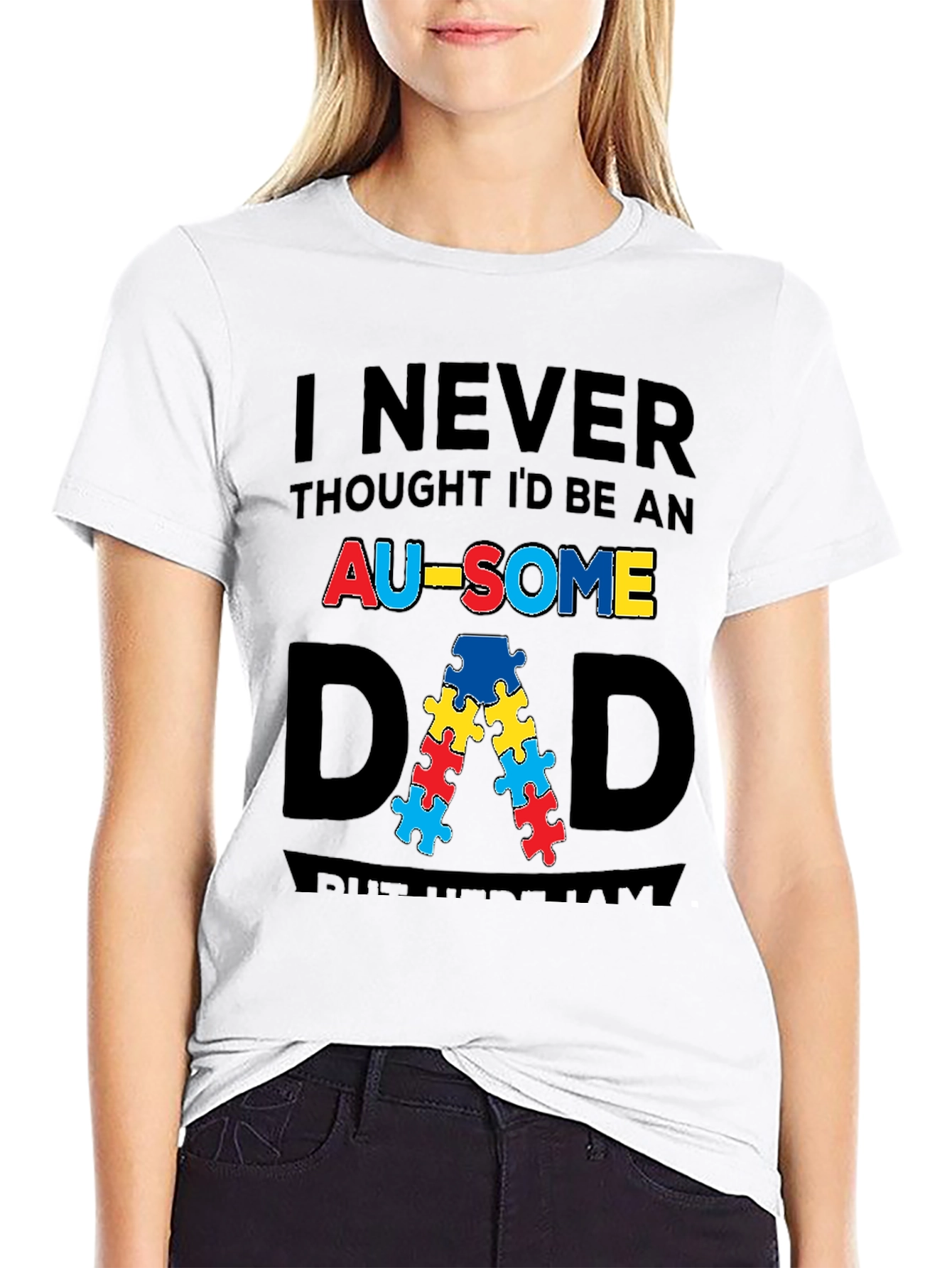 Awesome Autism Awareness Dad T-Shirt