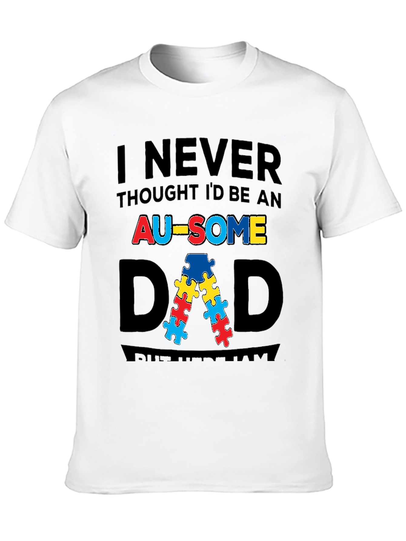Awesome Autism Awareness Dad T-Shirt