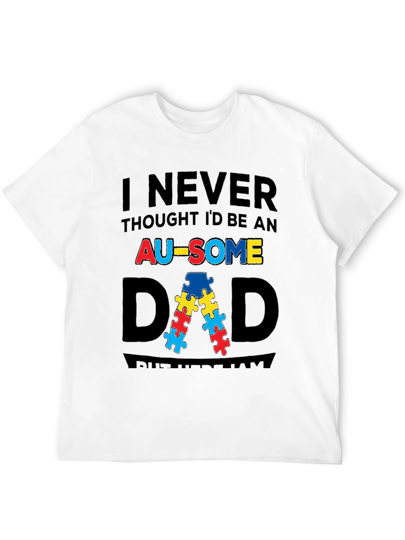 Awesome Autism Awareness Dad T-Shirt