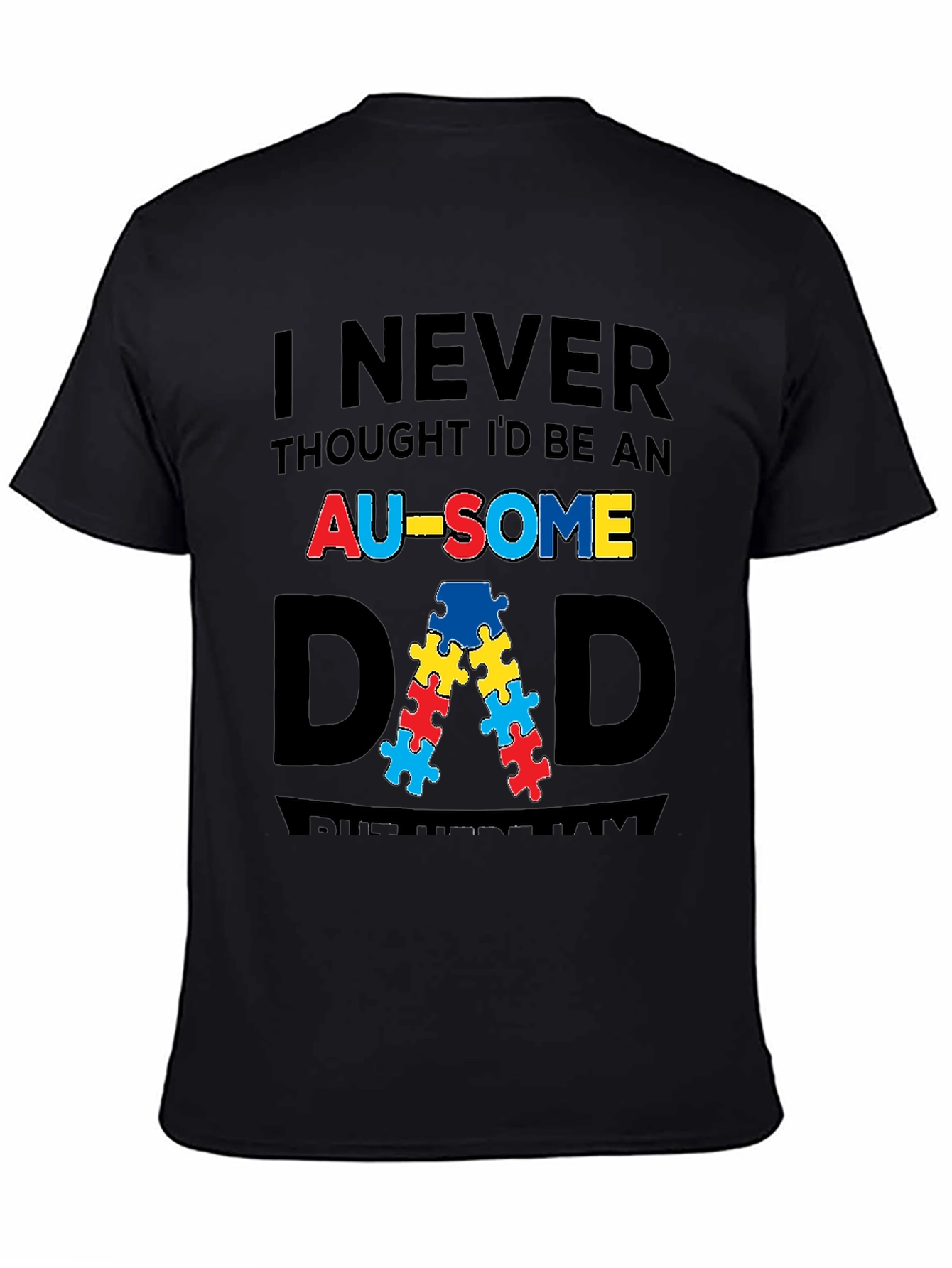 Awesome Autism Awareness Dad T-Shirt