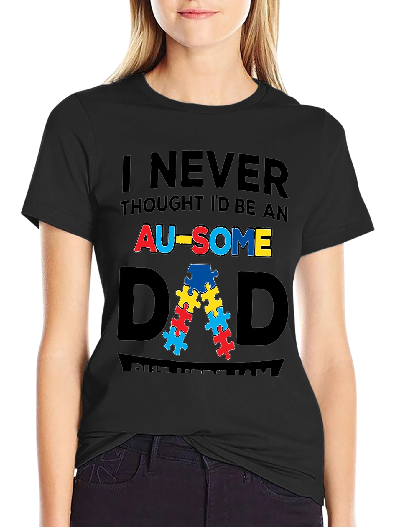 Awesome Autism Awareness Dad T-Shirt