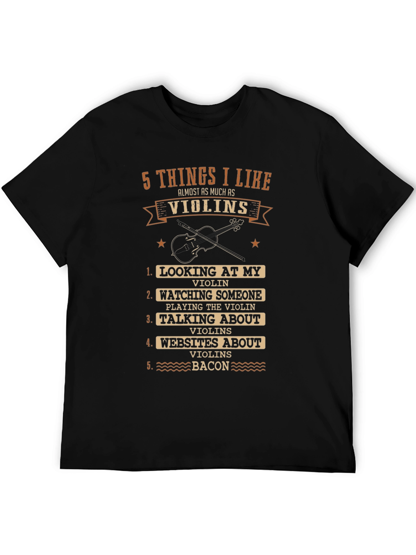 Violin Lovers T-Shirt - 5 Things I Like