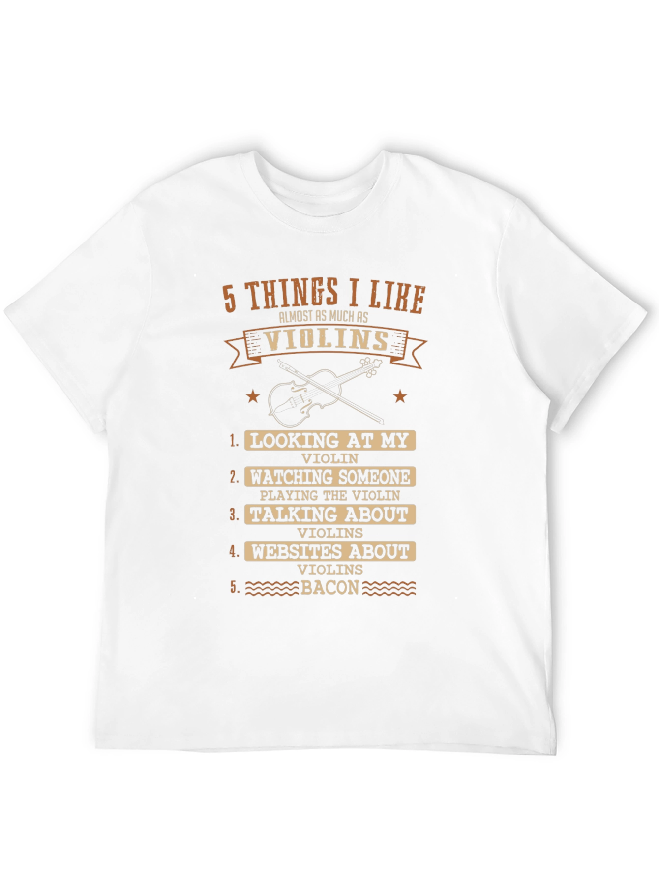 Violin Lovers T-Shirt - 5 Things I Like