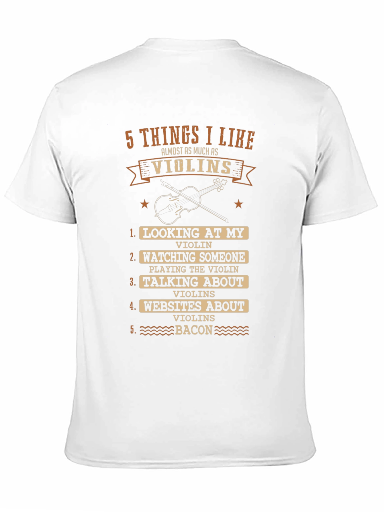 Violin Lovers T-Shirt - 5 Things I Like