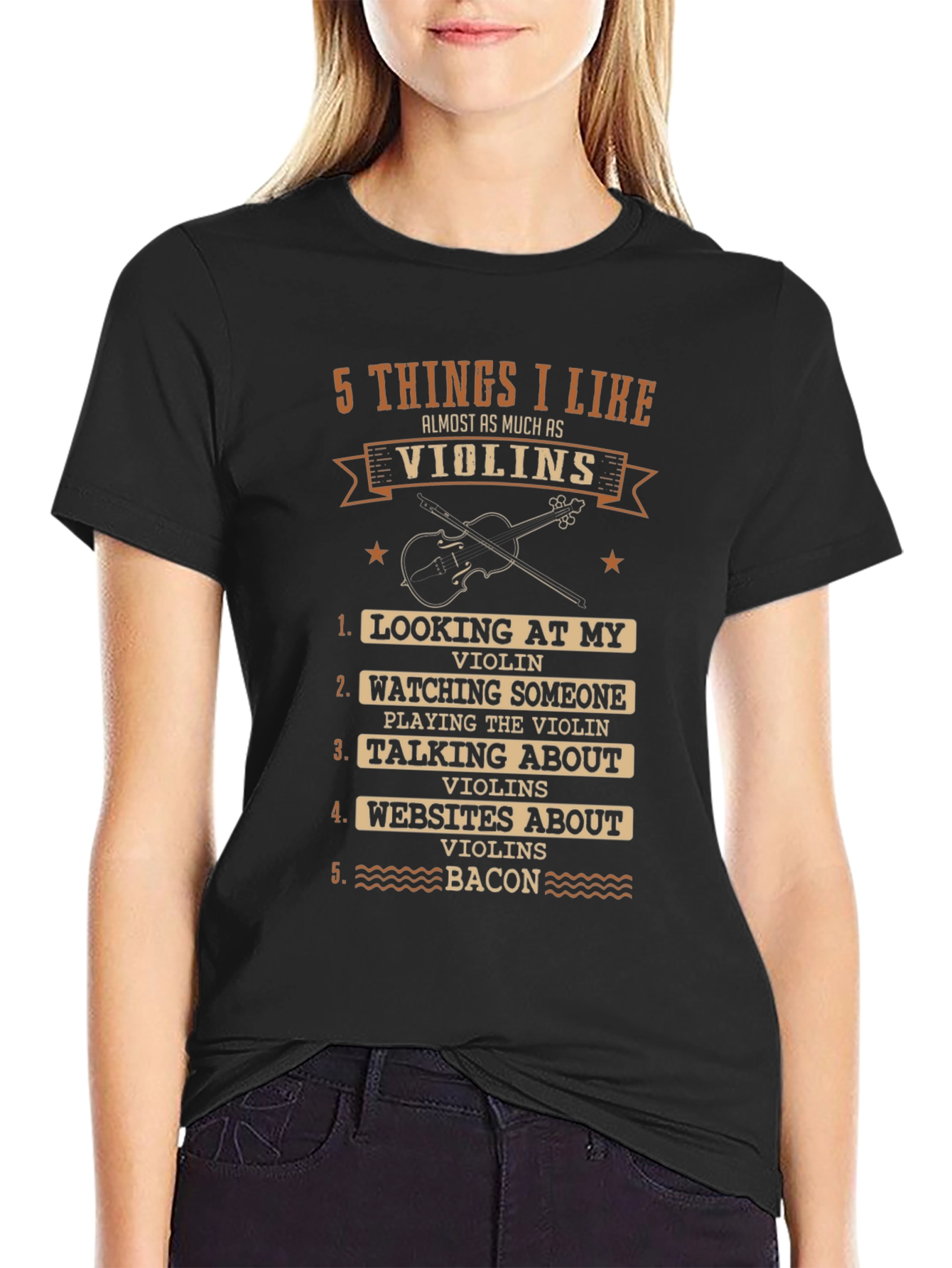 Violin Lovers T-Shirt - 5 Things I Like