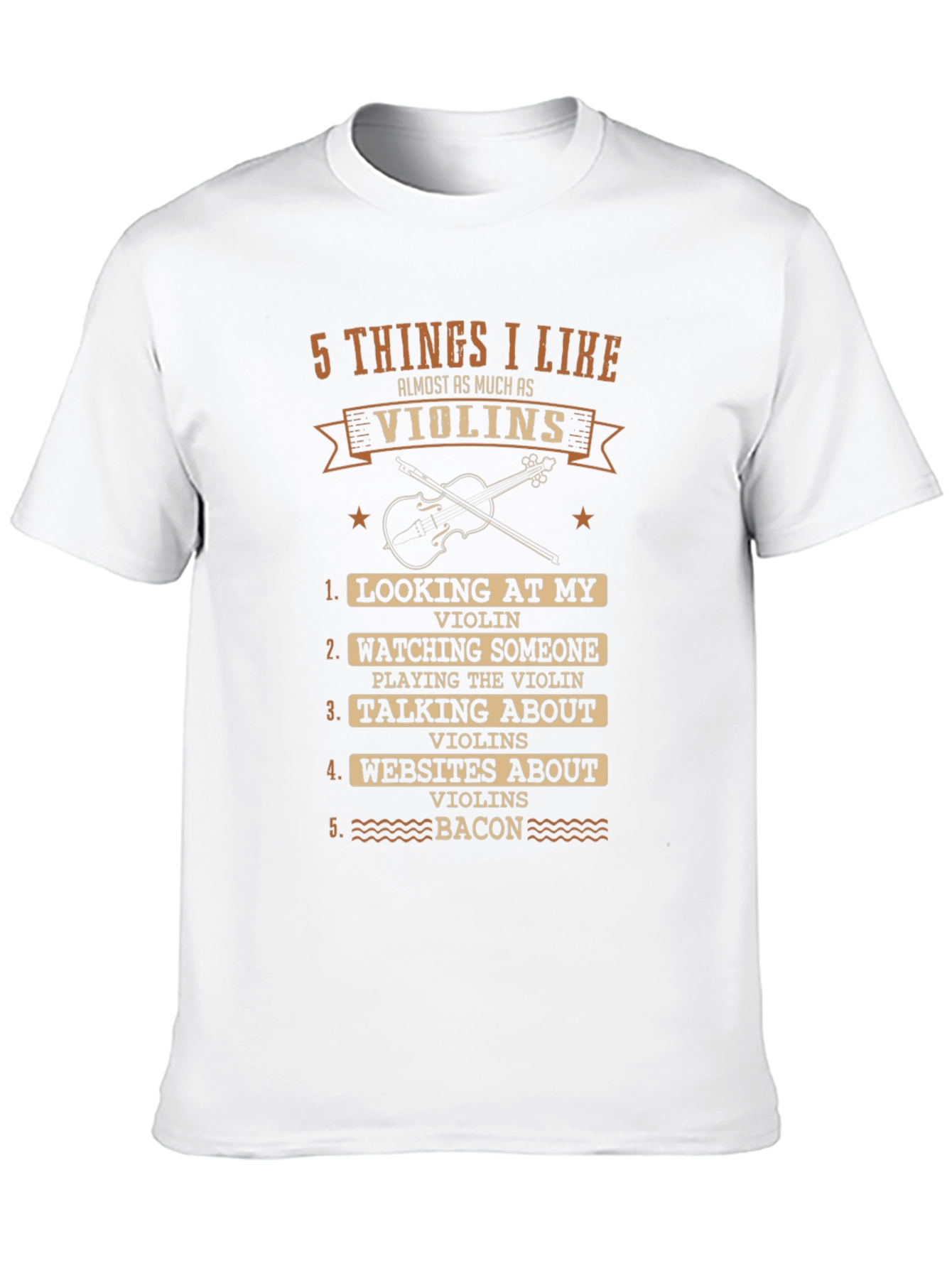 Violin Lovers T-Shirt - 5 Things I Like