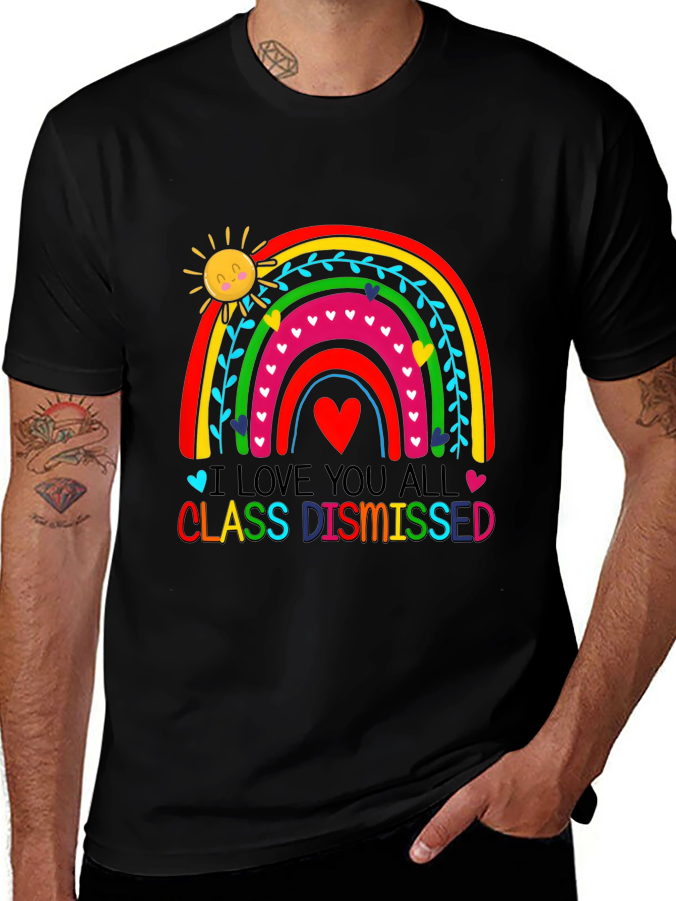 I Love You All Class Dismissed Black T-Shirt