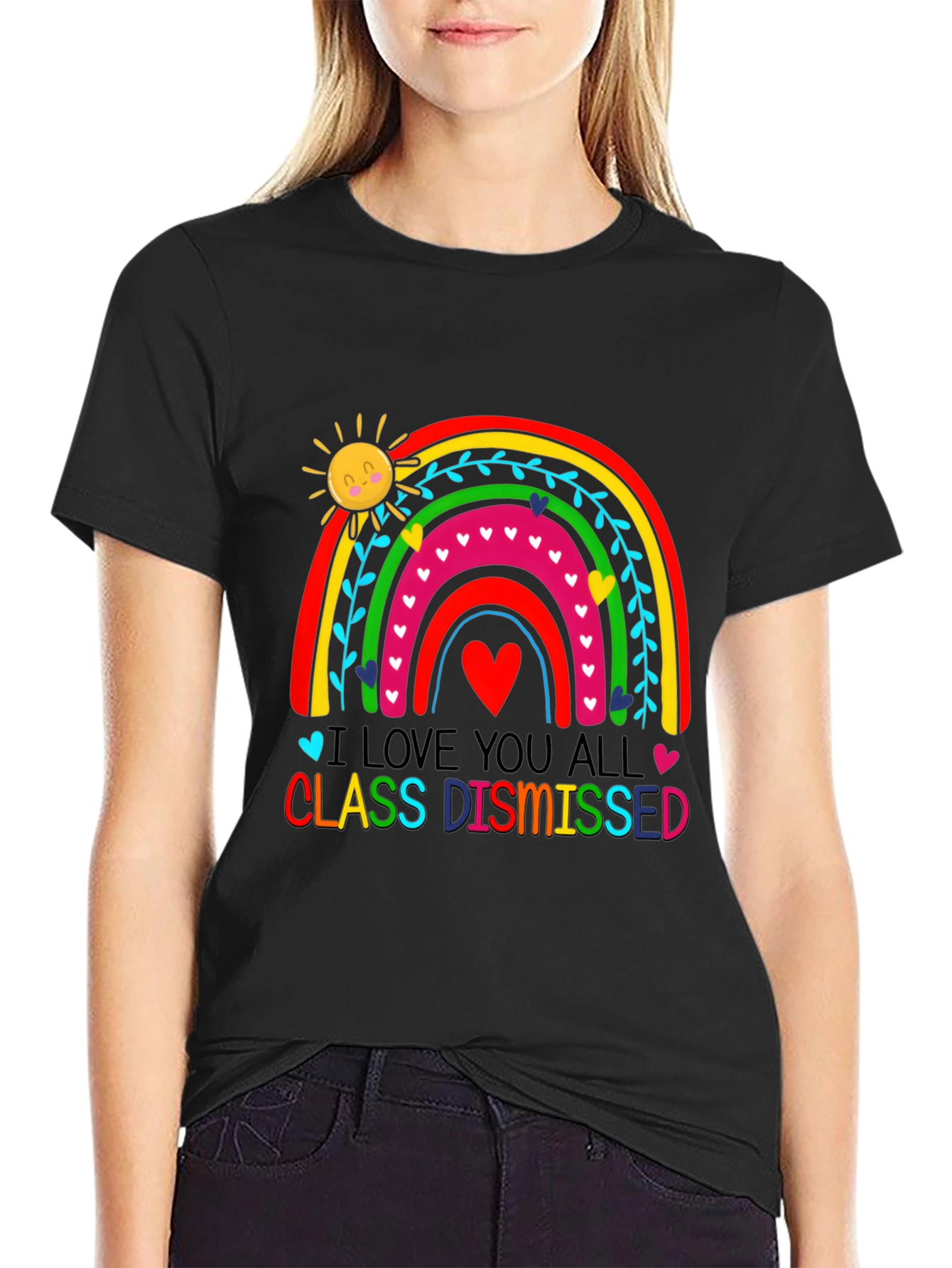 I Love You All Class Dismissed Black T-Shirt