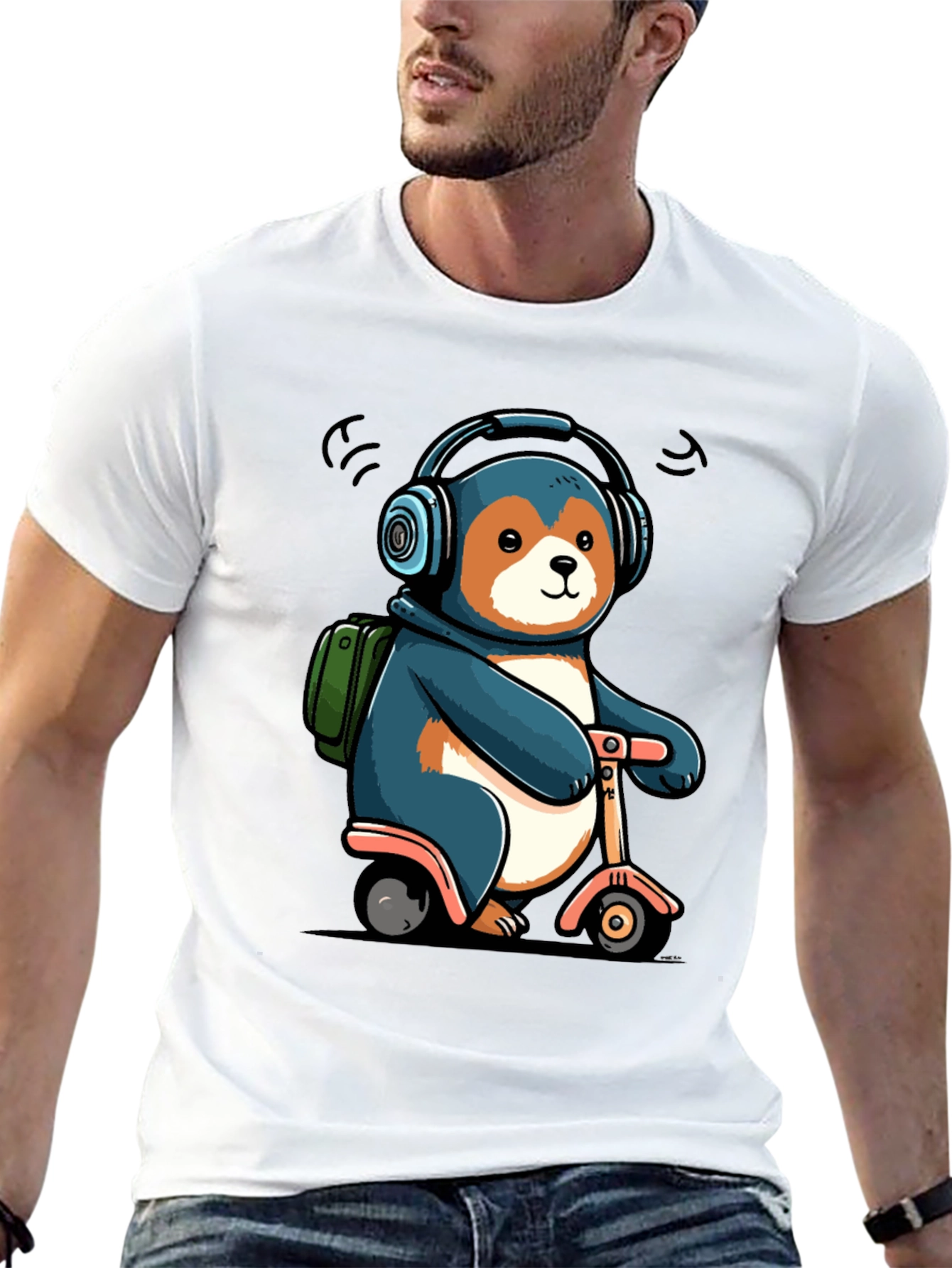 Cool Bear Scooter T-Shirt