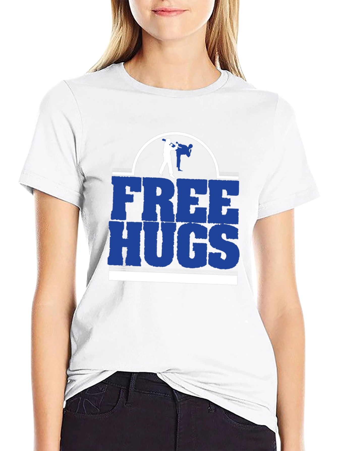 Free Hugs Martial Arts Graphic Tee