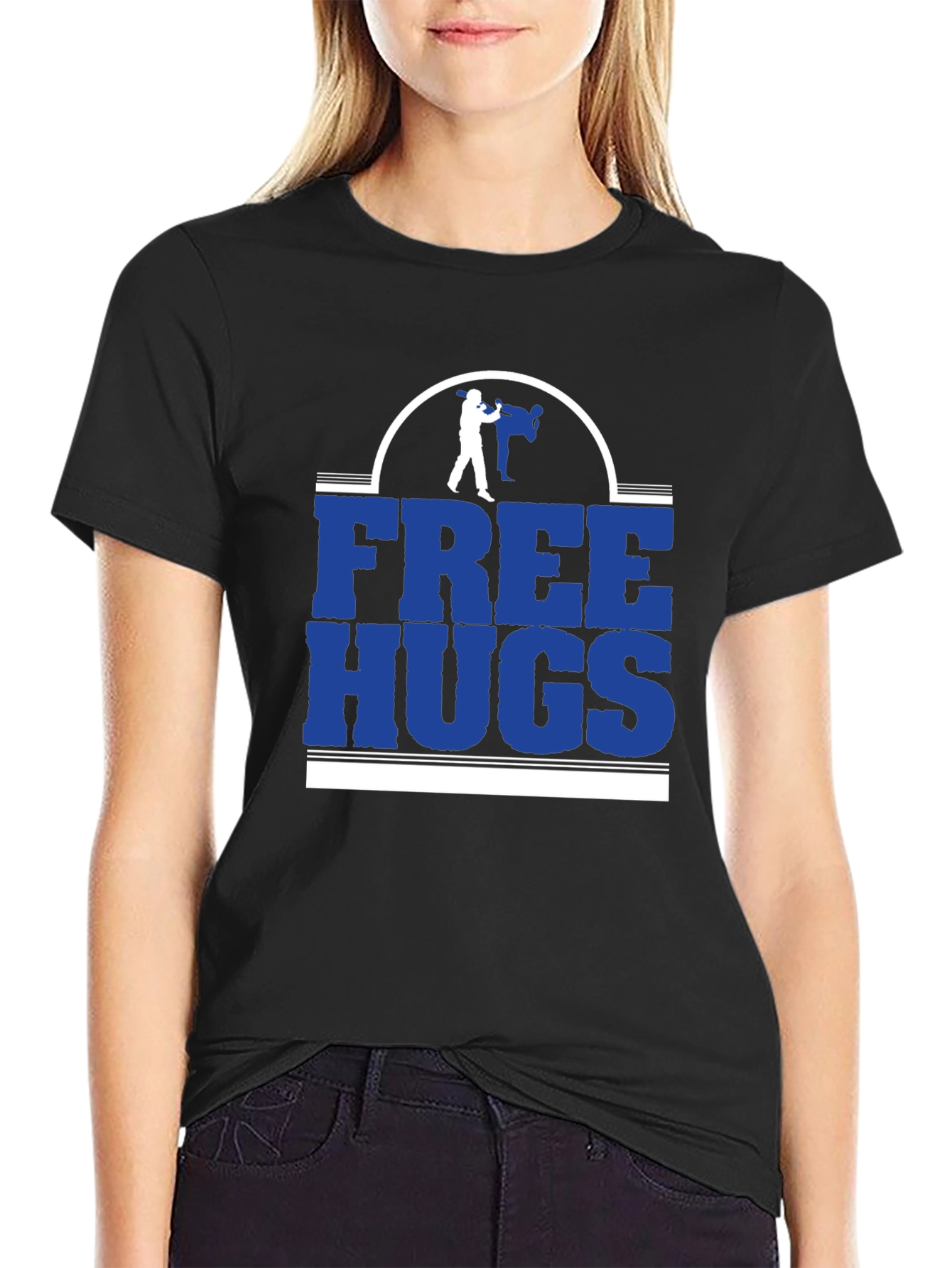 Free Hugs Martial Arts Graphic Tee