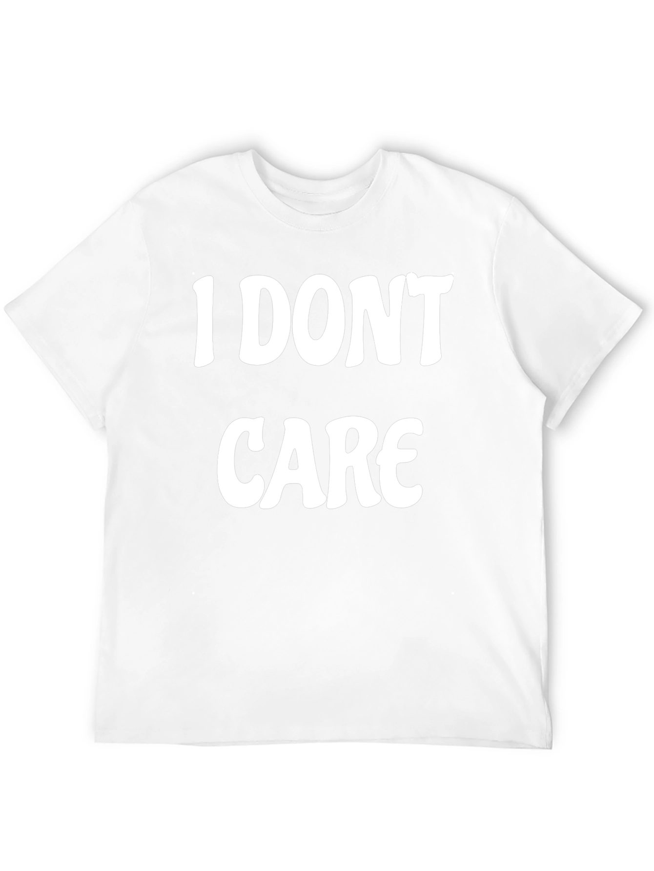 I Dont Care Slogan Graphic Black Tee