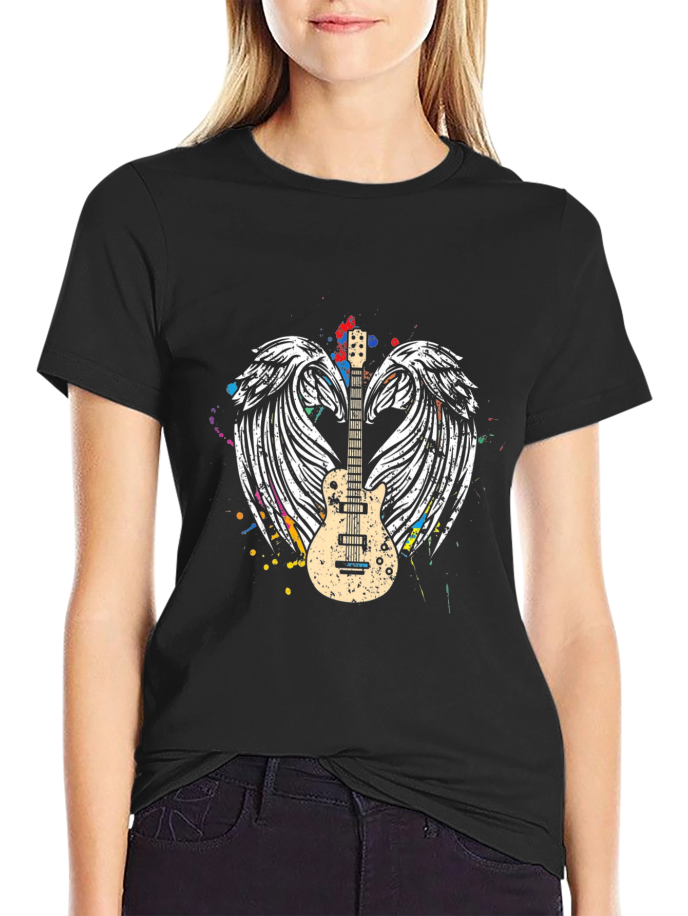 Guitar Wings Graphic Tee - Music Lover T-Shirt