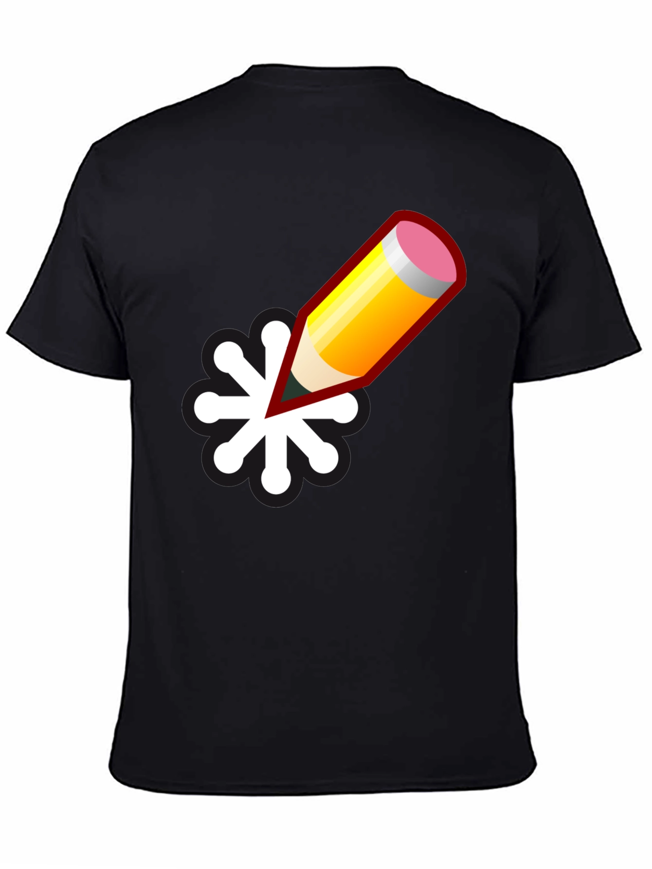 Creative Spark Tee: Black Graphic Design T-Shirt