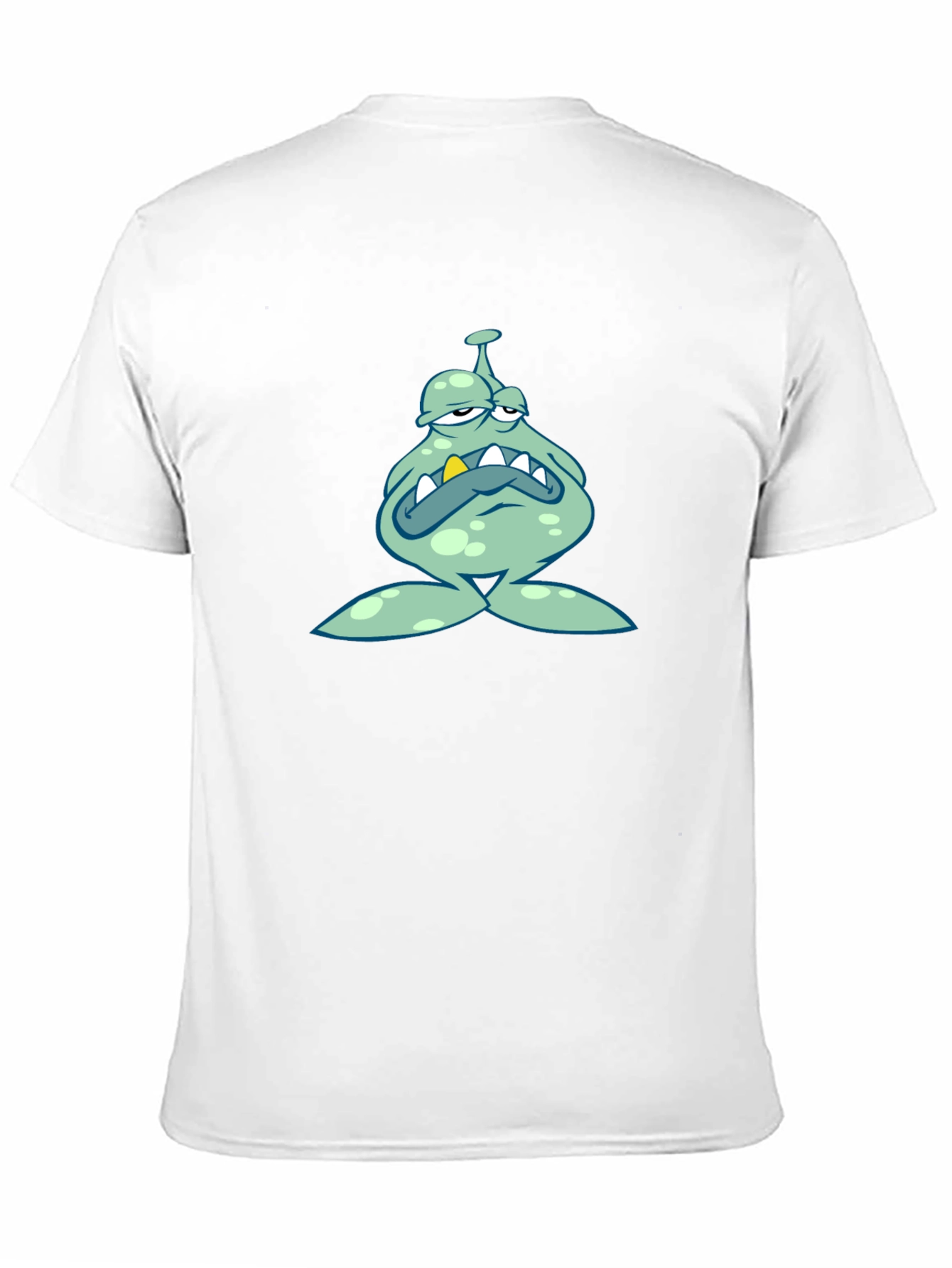 Grumpy Cartoon Monster Graphic Black T-Shirt
