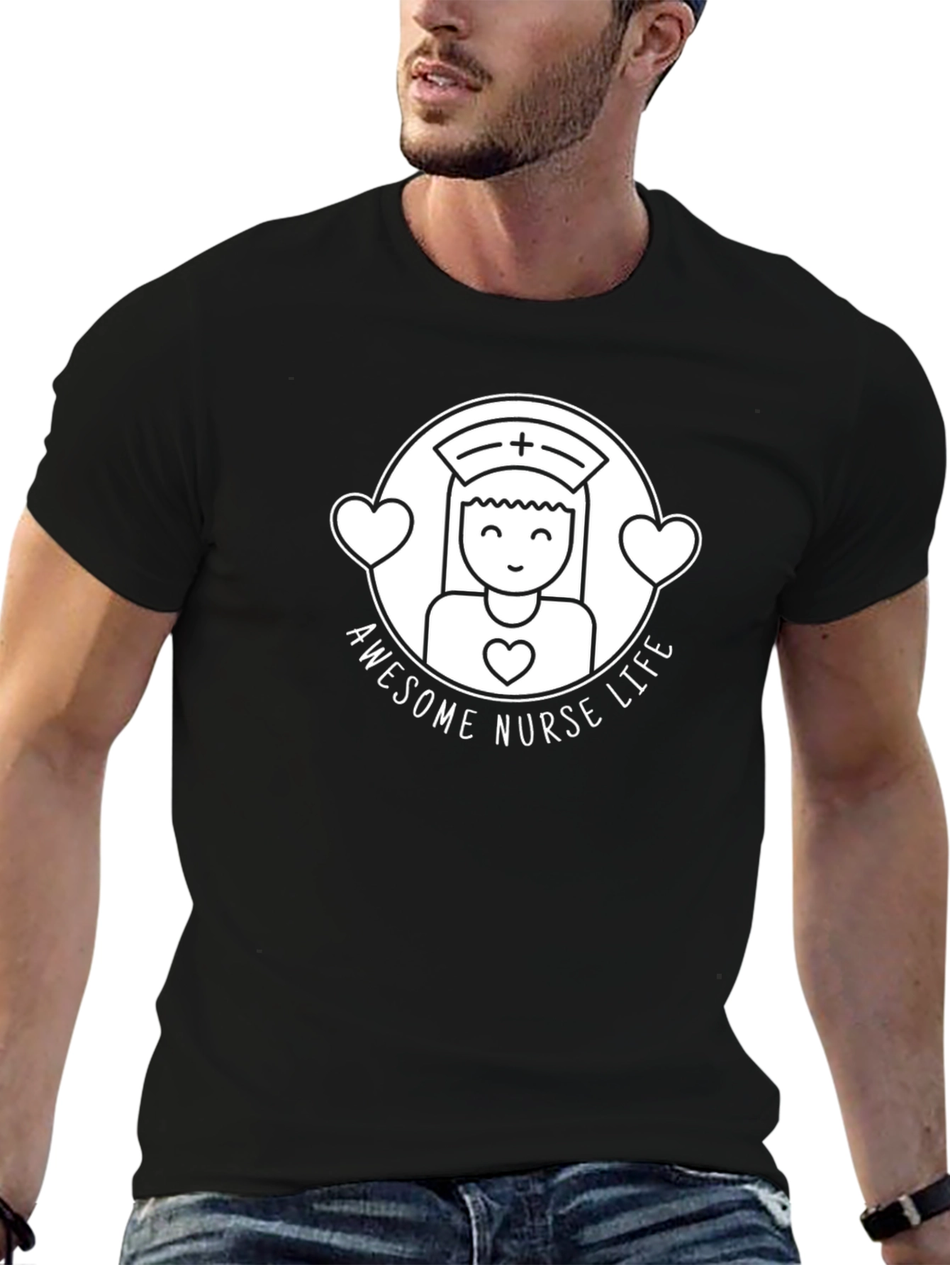 Awesome Nurse Life Black T-Shirt
