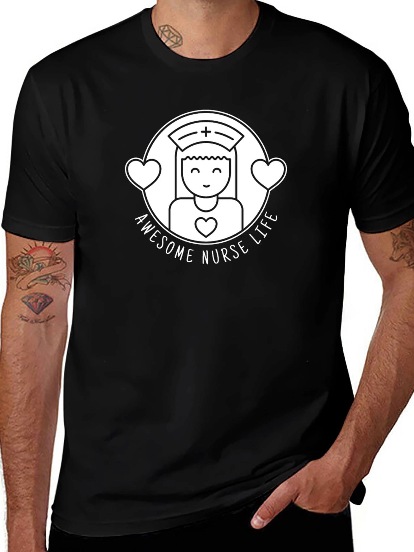 Awesome Nurse Life Black T-Shirt