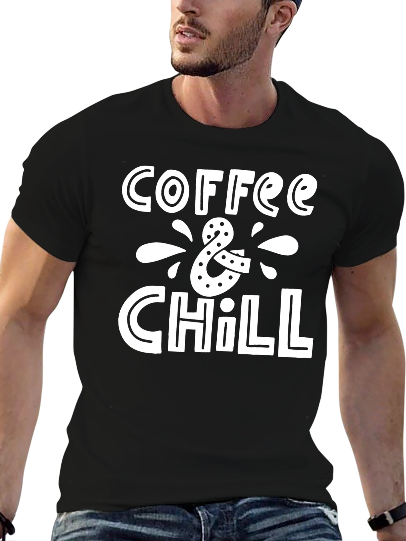 Coffee & Chill Graphic Tee - Relaxed Comfort