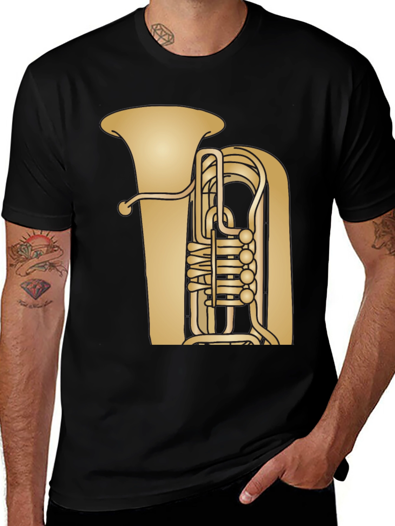 Tuba Graphic T-Shirt - Music Lover Apparel