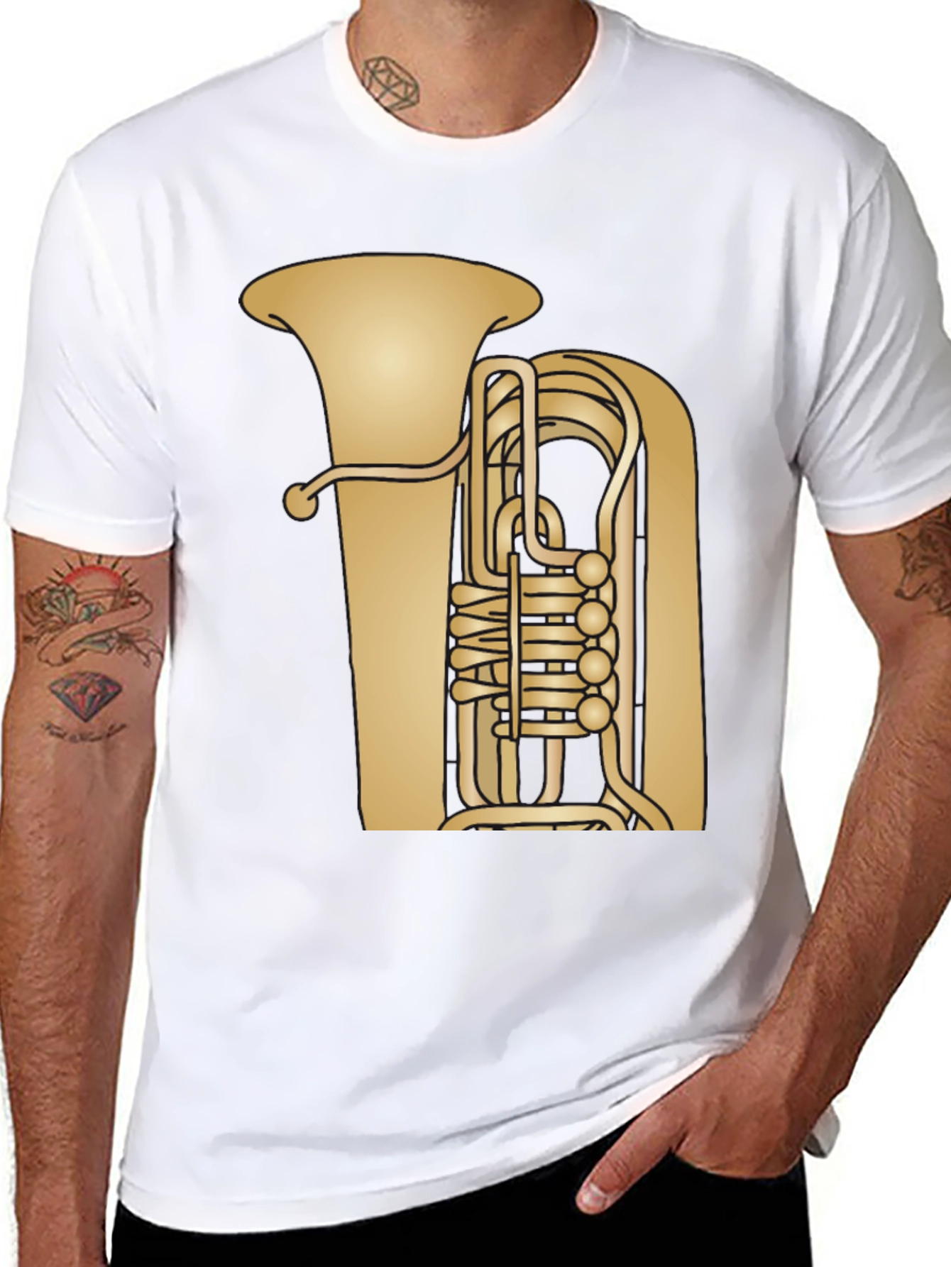Tuba Graphic T-Shirt - Music Lover Apparel