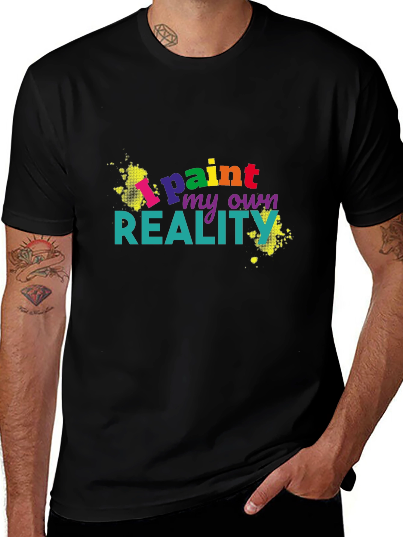 I Paint My Own Reality Black Graphic T-Shirt