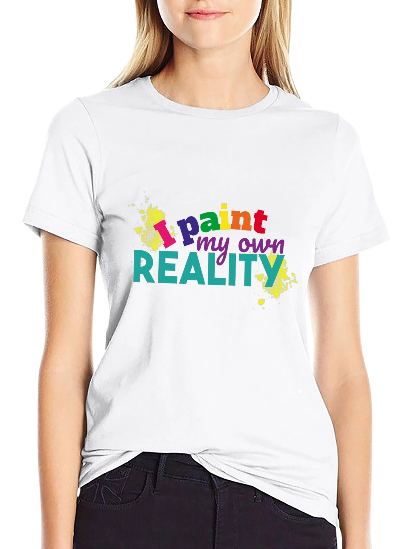 I Paint My Own Reality Black Graphic T-Shirt