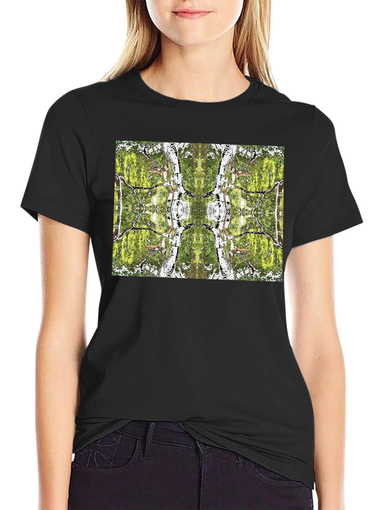 Nature Reflection Graphic Tee - Black