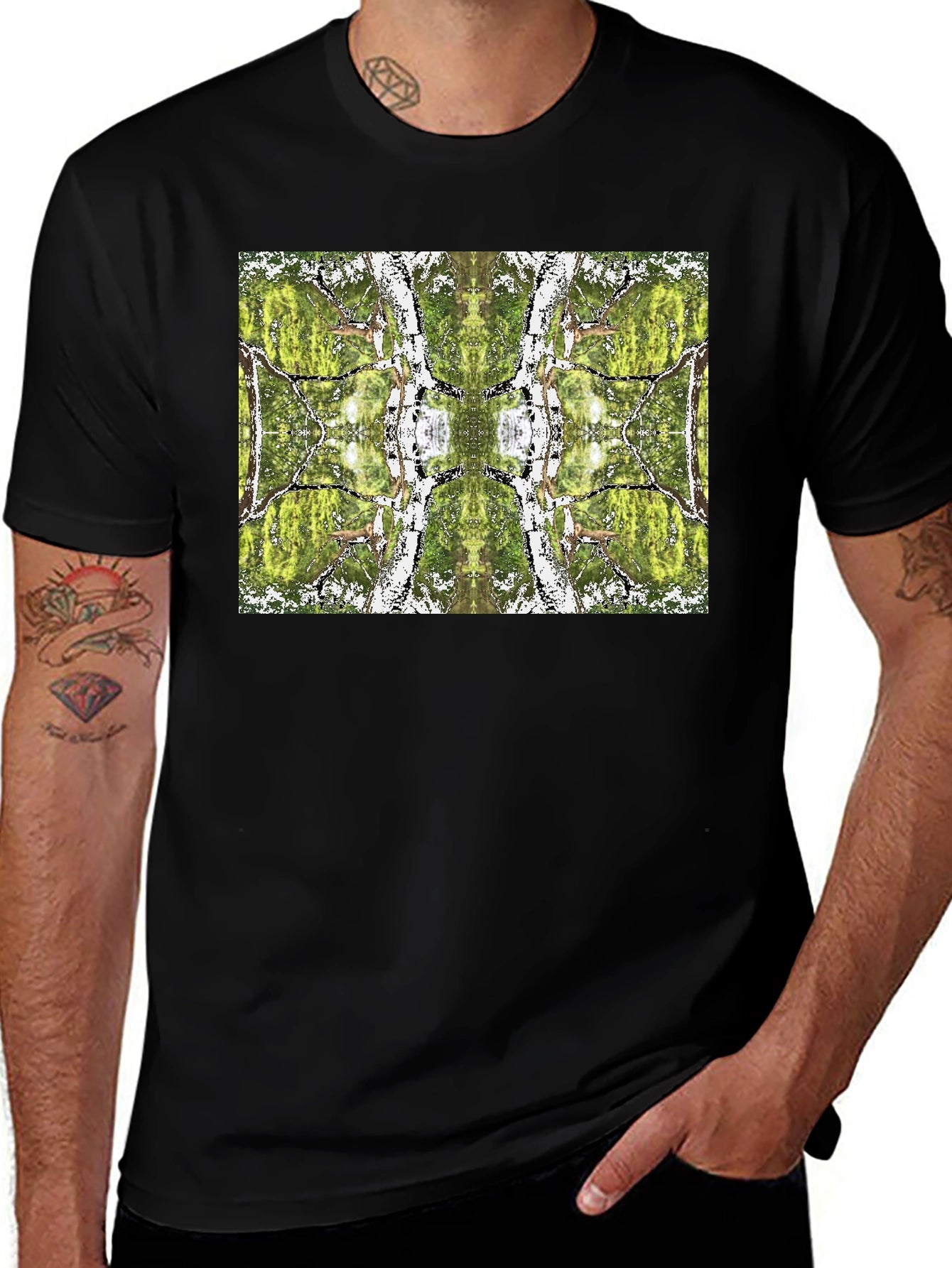 Nature Reflection Graphic Tee - Black