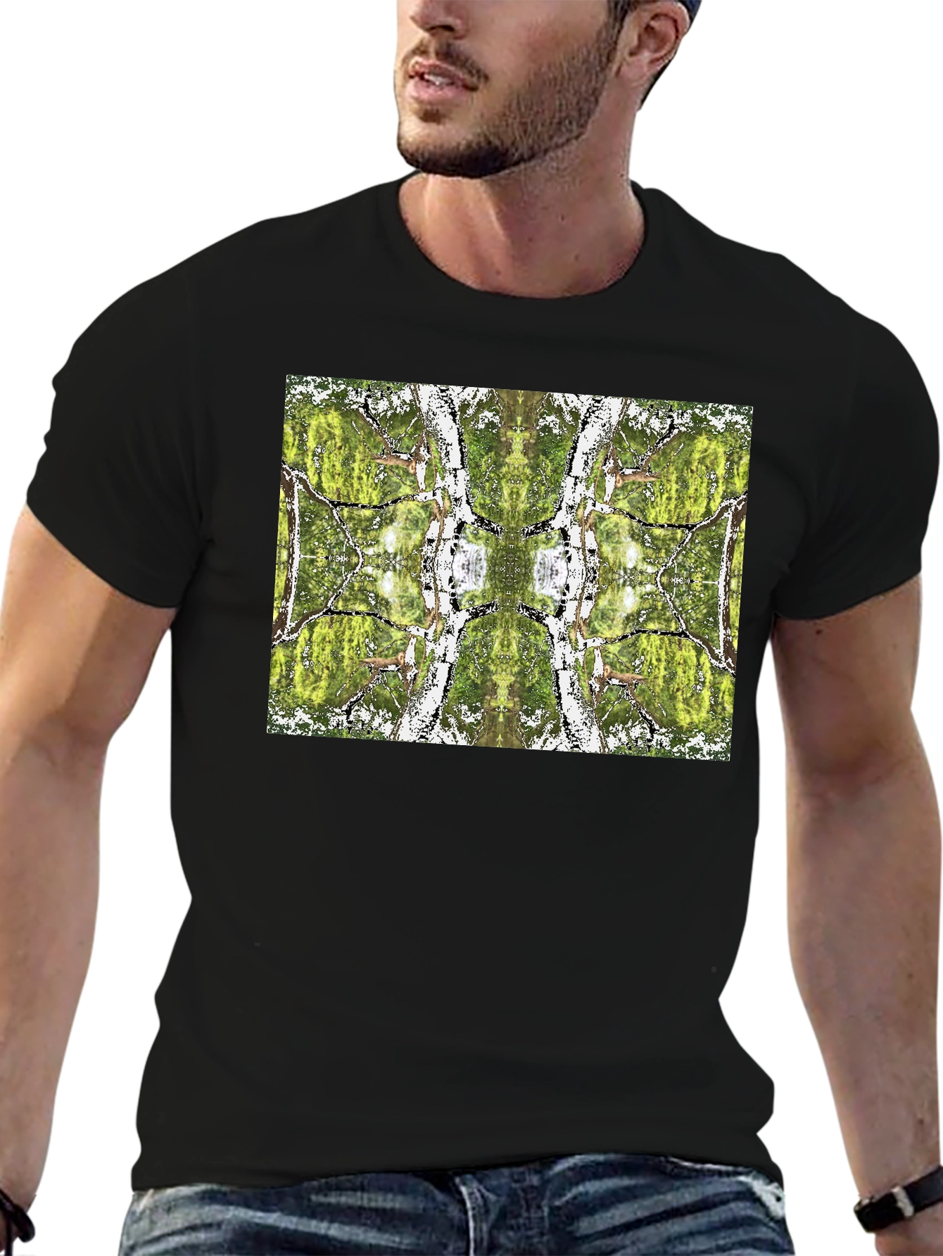 Nature Reflection Graphic Tee - Black