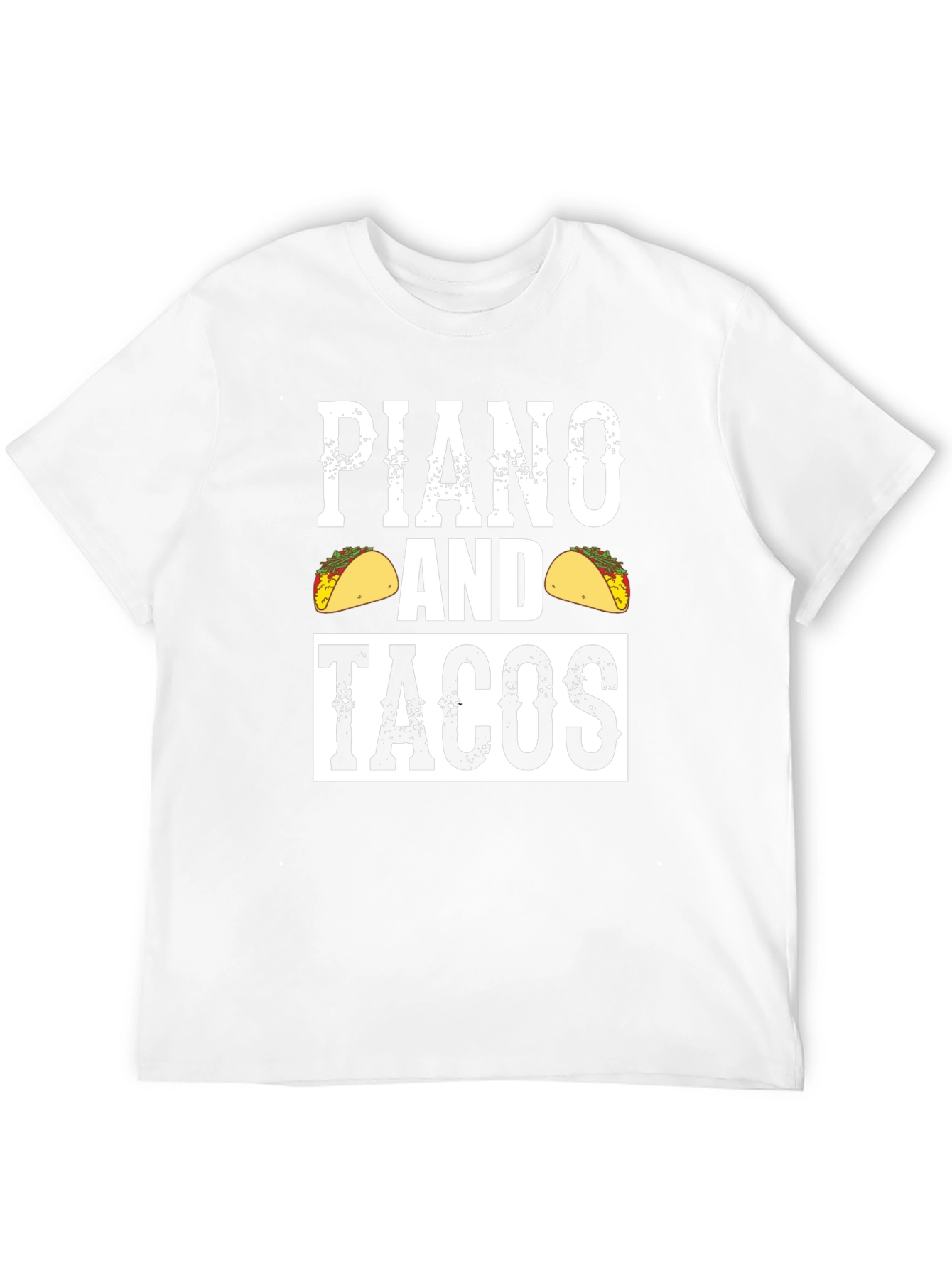Piano and Tacos Graphic Tee - Novelty Mens T-Shirt