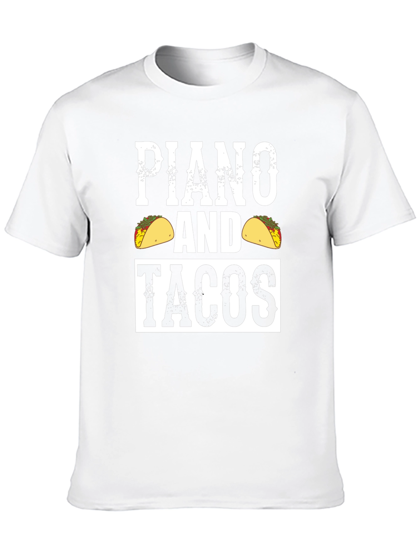 Piano and Tacos Graphic Tee - Novelty Mens T-Shirt