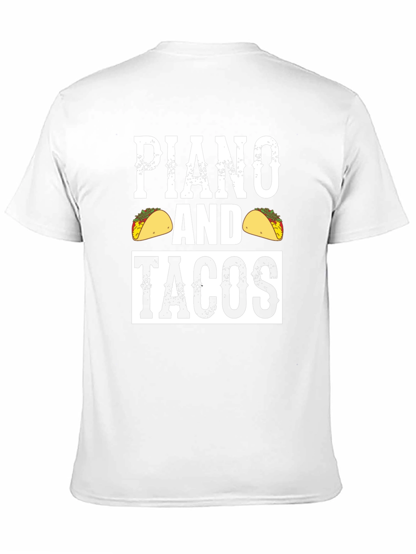 Piano and Tacos Graphic Tee - Novelty Mens T-Shirt