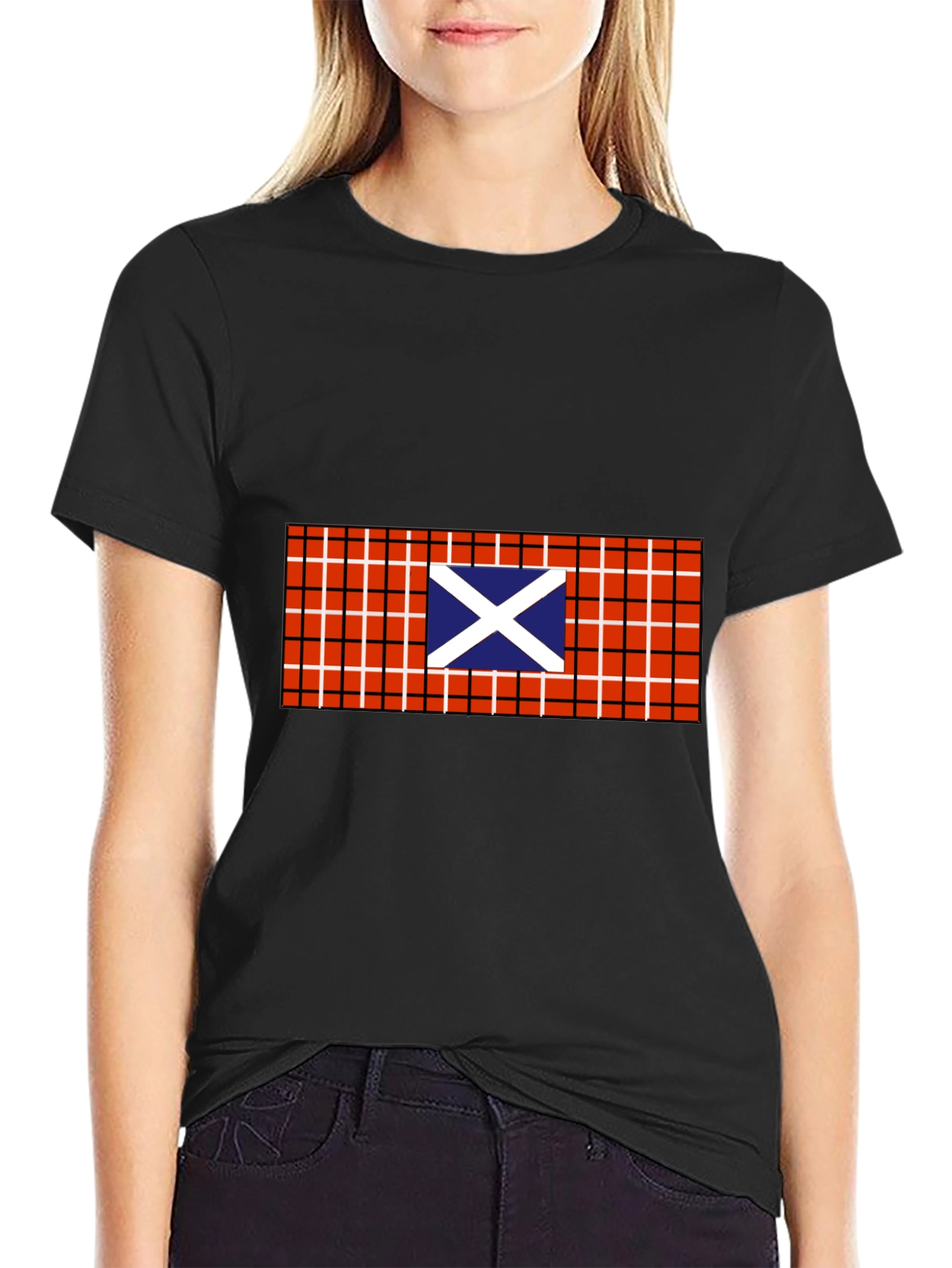 Scottish Flag Plaid Graphic T-Shirt