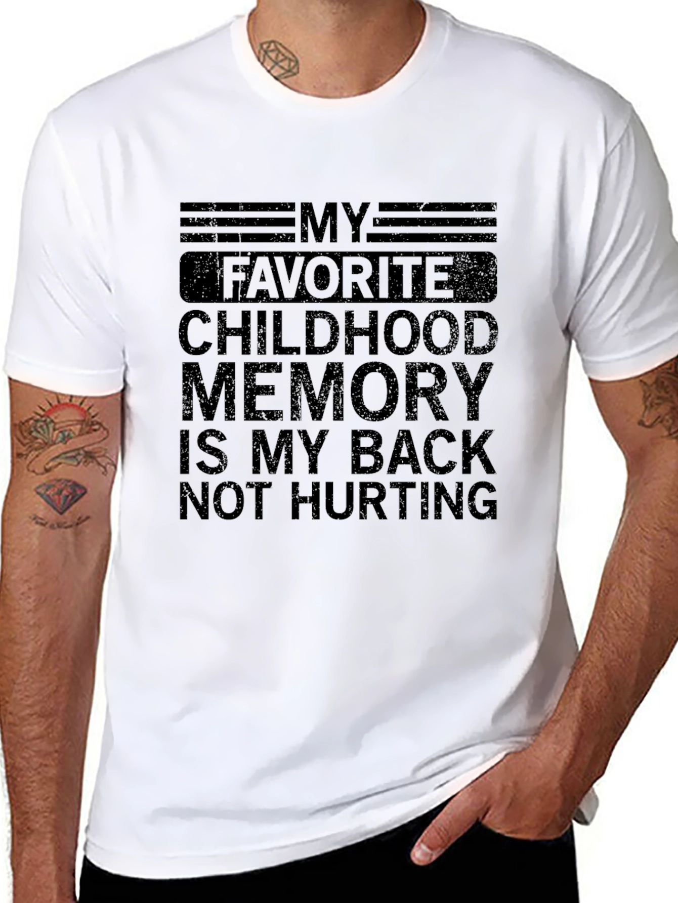 Funny Back Pain Childhood Memory T-Shirt