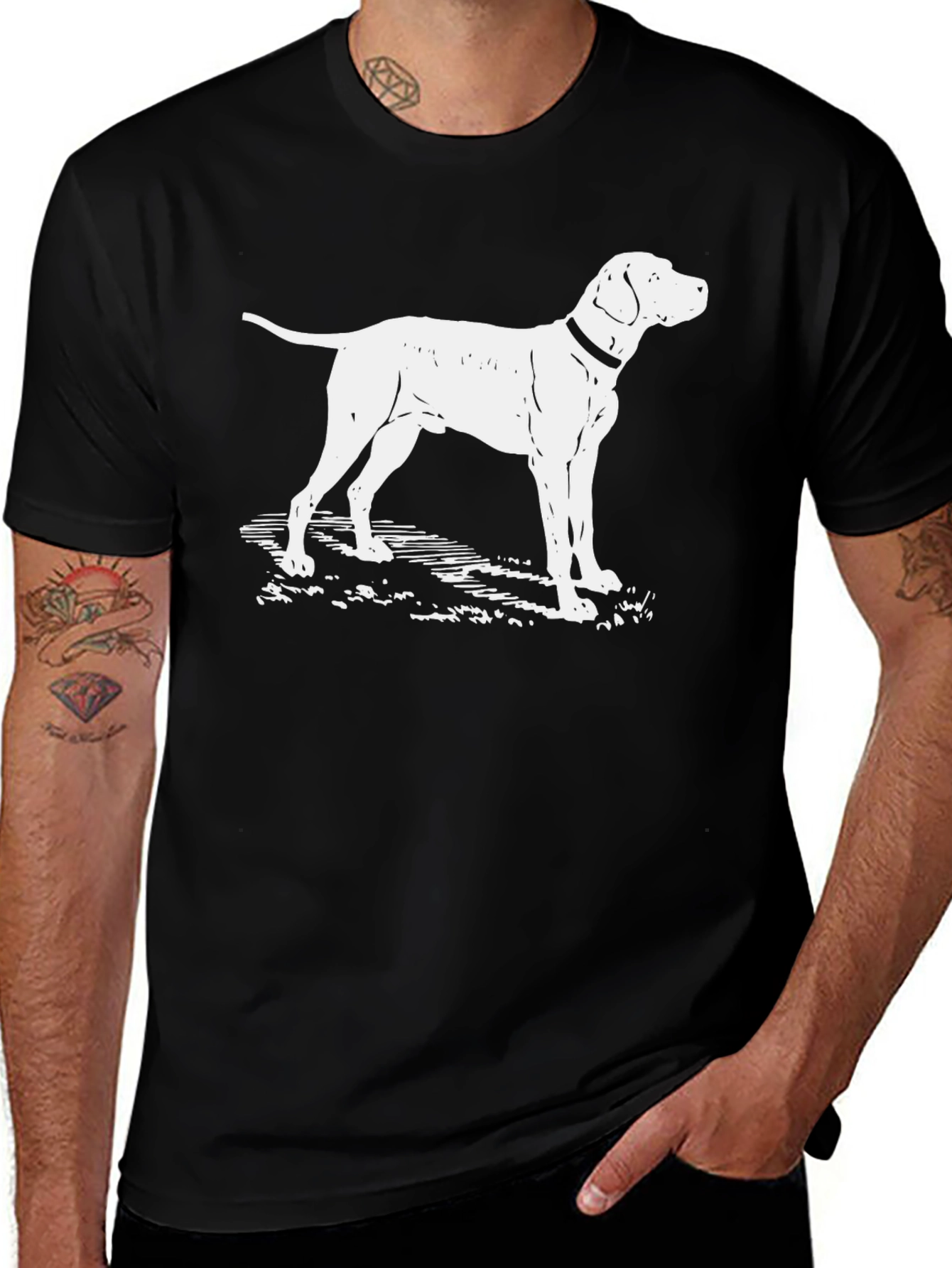Pointer Dog Graphic Tee - Classic Style