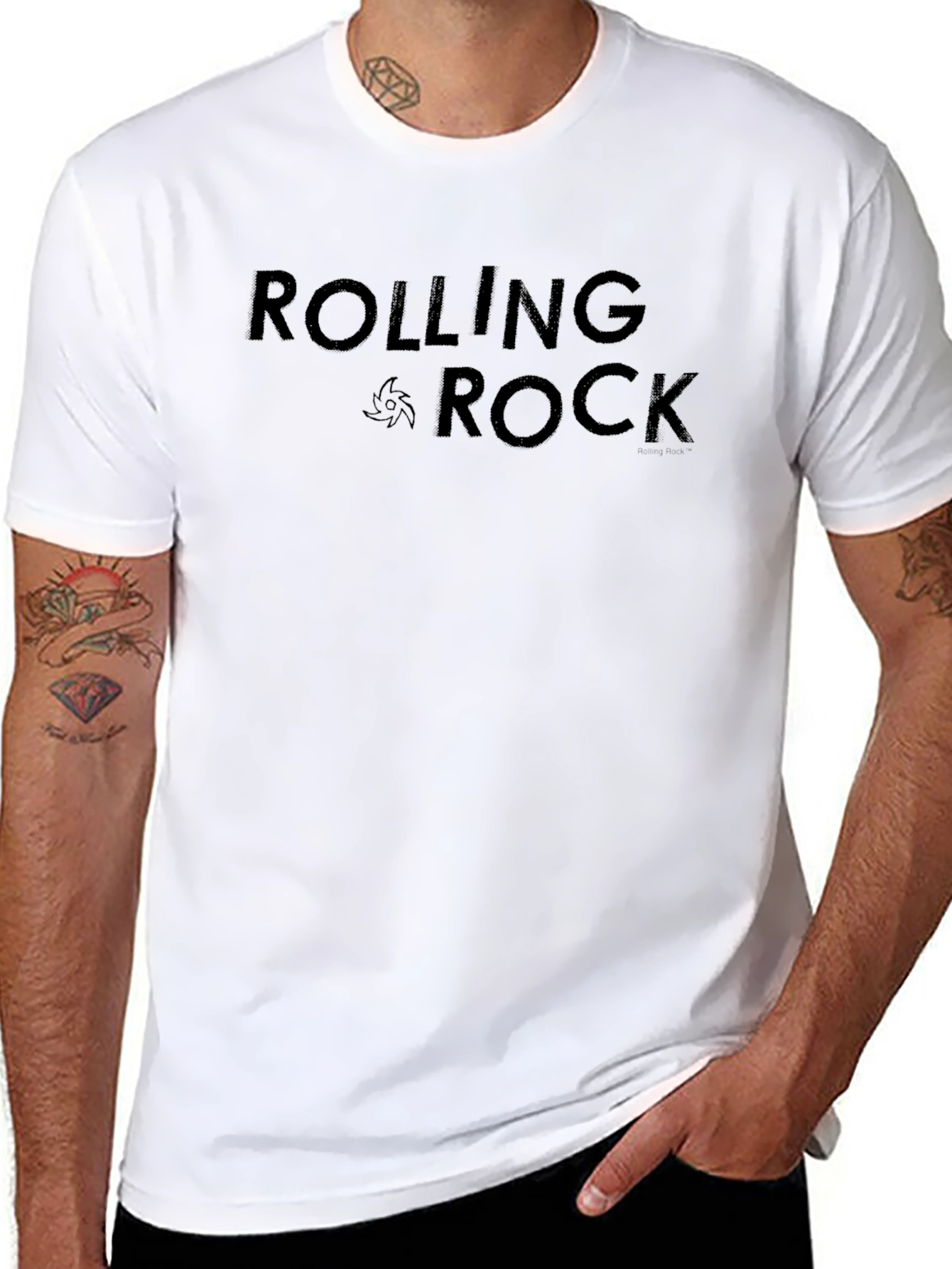 Rolling Rock Black Graphic T-Shirt