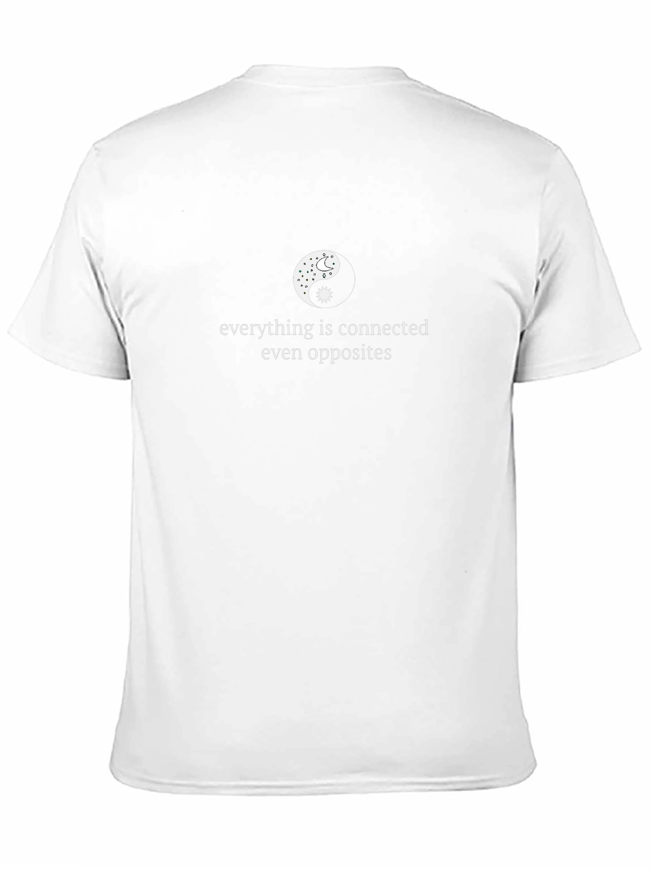 Yin Yang Everything Connected Black T-Shirt